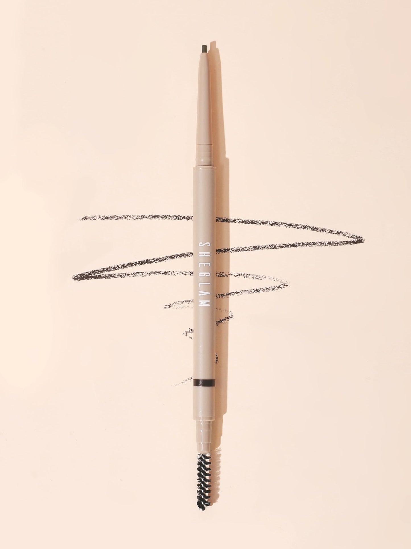 SHEGLAM Insta-Fill Eyebrow Pencil Long Lasting Non-Sticky Sweatproof Matte Eye Brow Pen Makeup-Dark brown