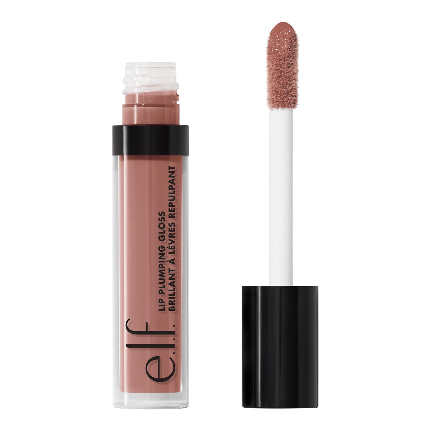 e.l.f. Lip Plumping Gloss, High-Shine Sheer Color, Hydrates & Creates Fuller Lips With Vitamin E, Vegan & Cruelty-Free, Pink Cosmo