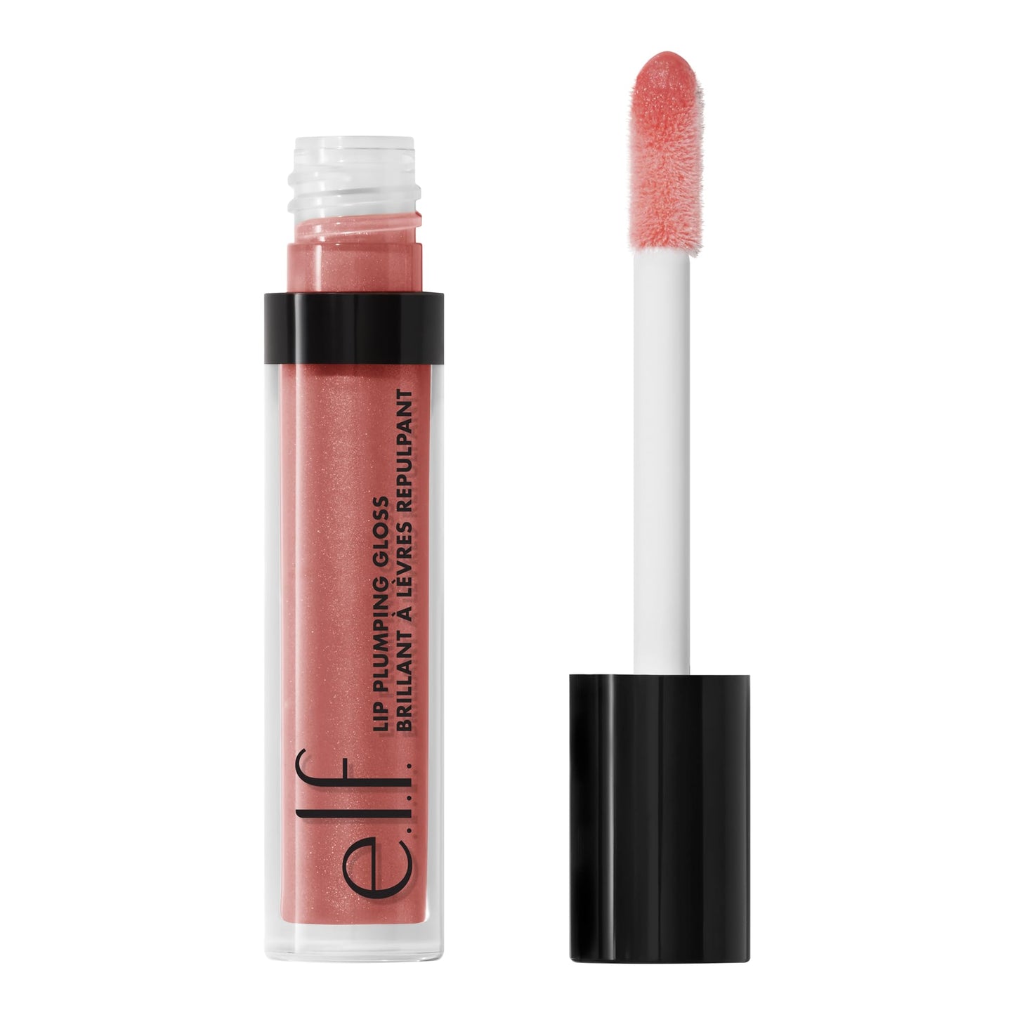 e.l.f. Lip Plumping Gloss, High-Shine Sheer Color, Hydrates & Creates Fuller Lips With Vitamin E, Vegan & Cruelty-Free, Pink Cosmo