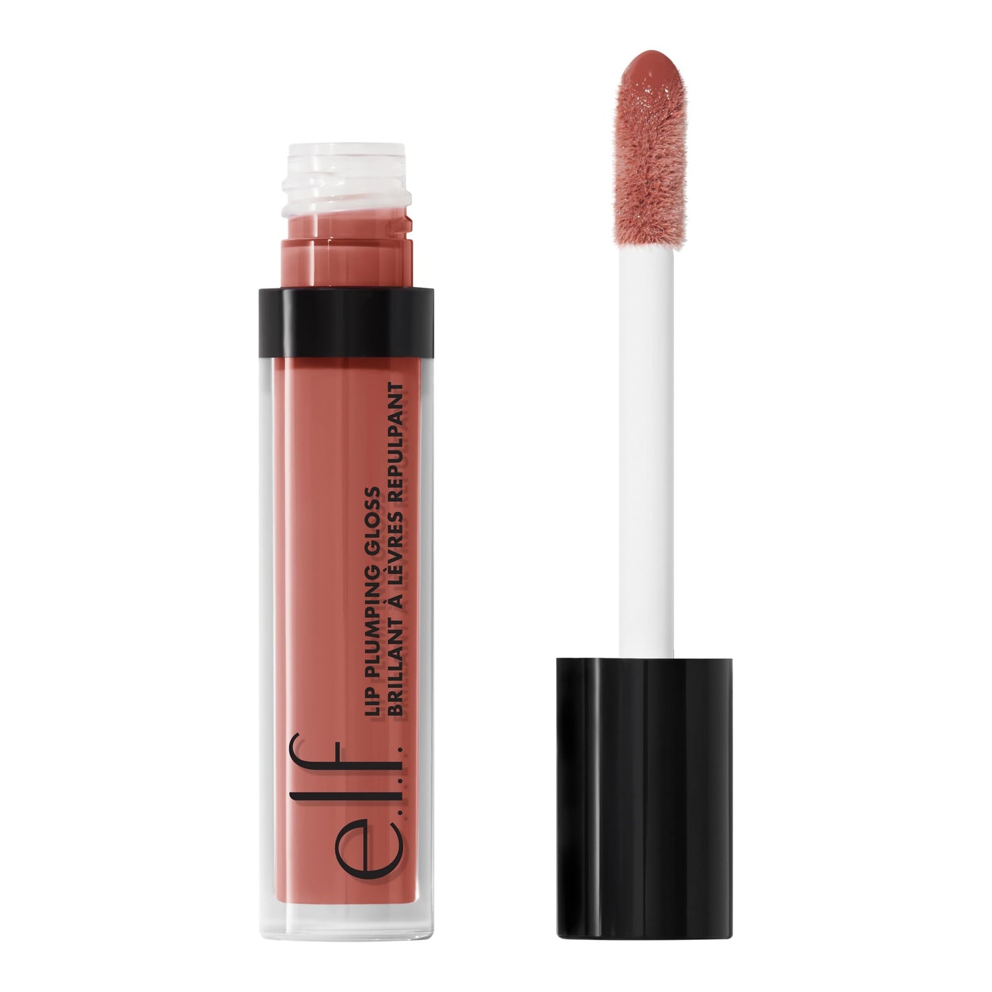 e.l.f. Lip Plumping Gloss, High-Shine Sheer Color, Hydrates & Creates Fuller Lips With Vitamin E, Vegan & Cruelty-Free, Pink Cosmo