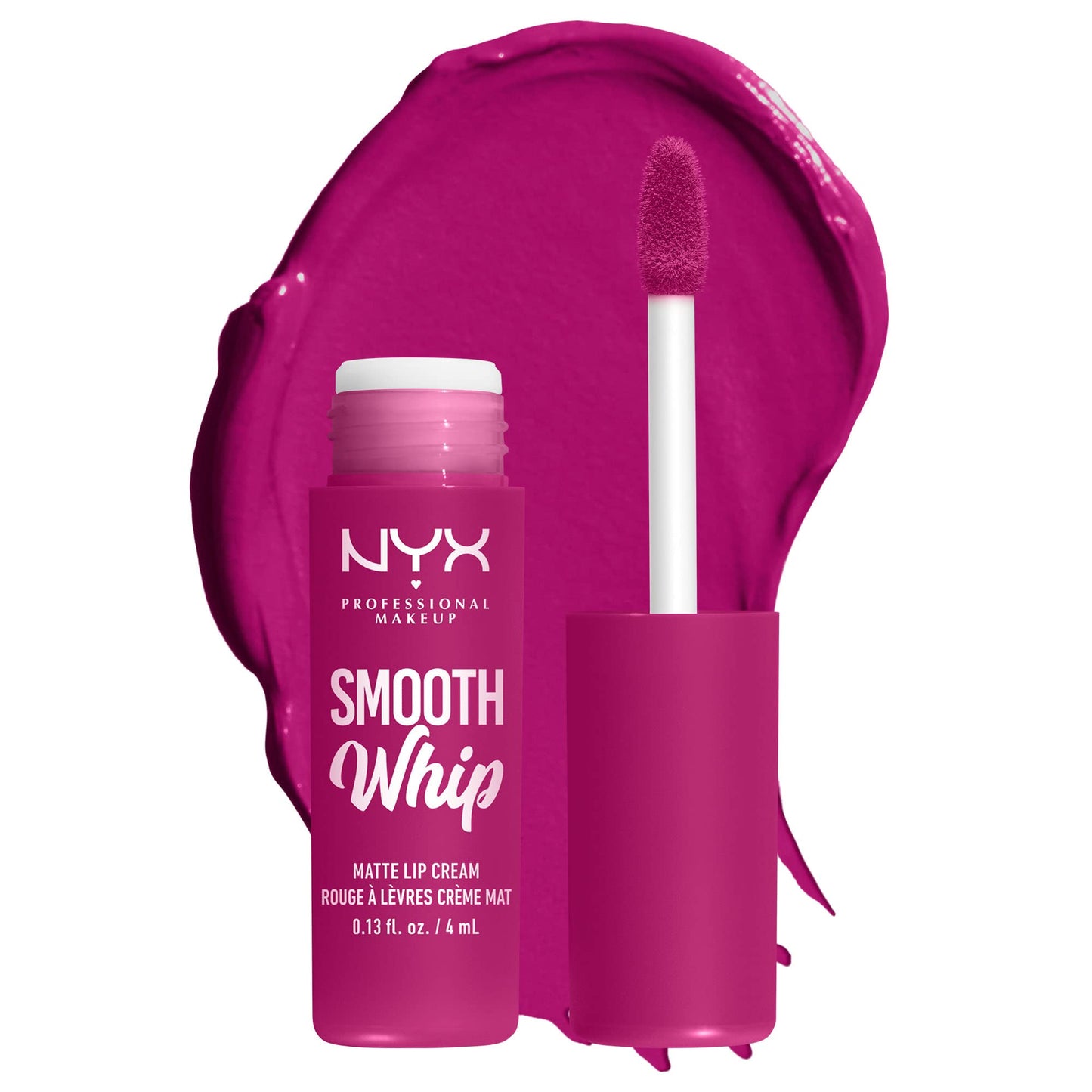NYX PROFESSIONAL MAKEUP Smooth Whip Matte Lip Cream, Long Lasting, Moisturizing, Vegan Liquid Lipstick - Chocolate Mousse (Deep Red Brown)