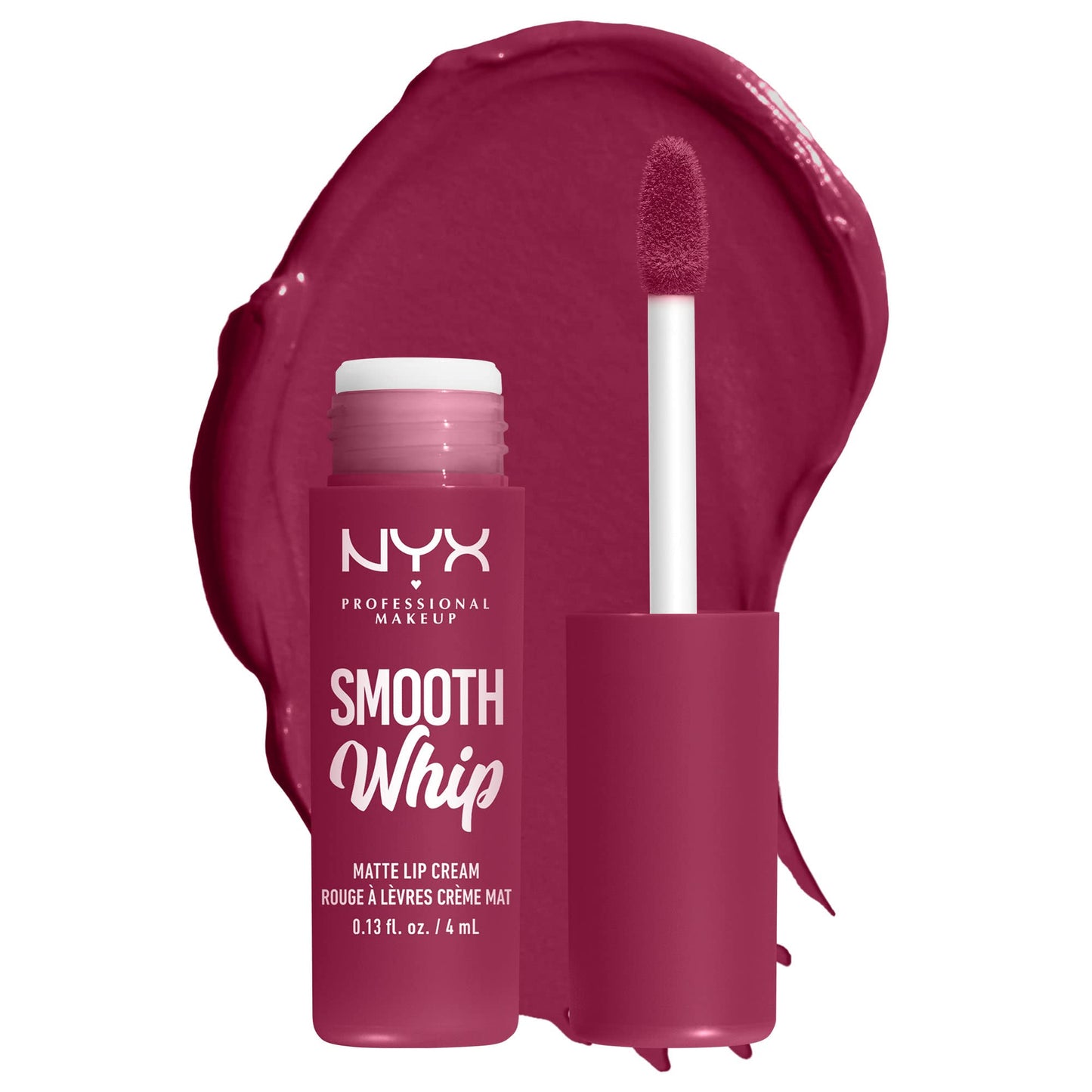 NYX PROFESSIONAL MAKEUP Smooth Whip Matte Lip Cream, Long Lasting, Moisturizing, Vegan Liquid Lipstick - Chocolate Mousse (Deep Red Brown)