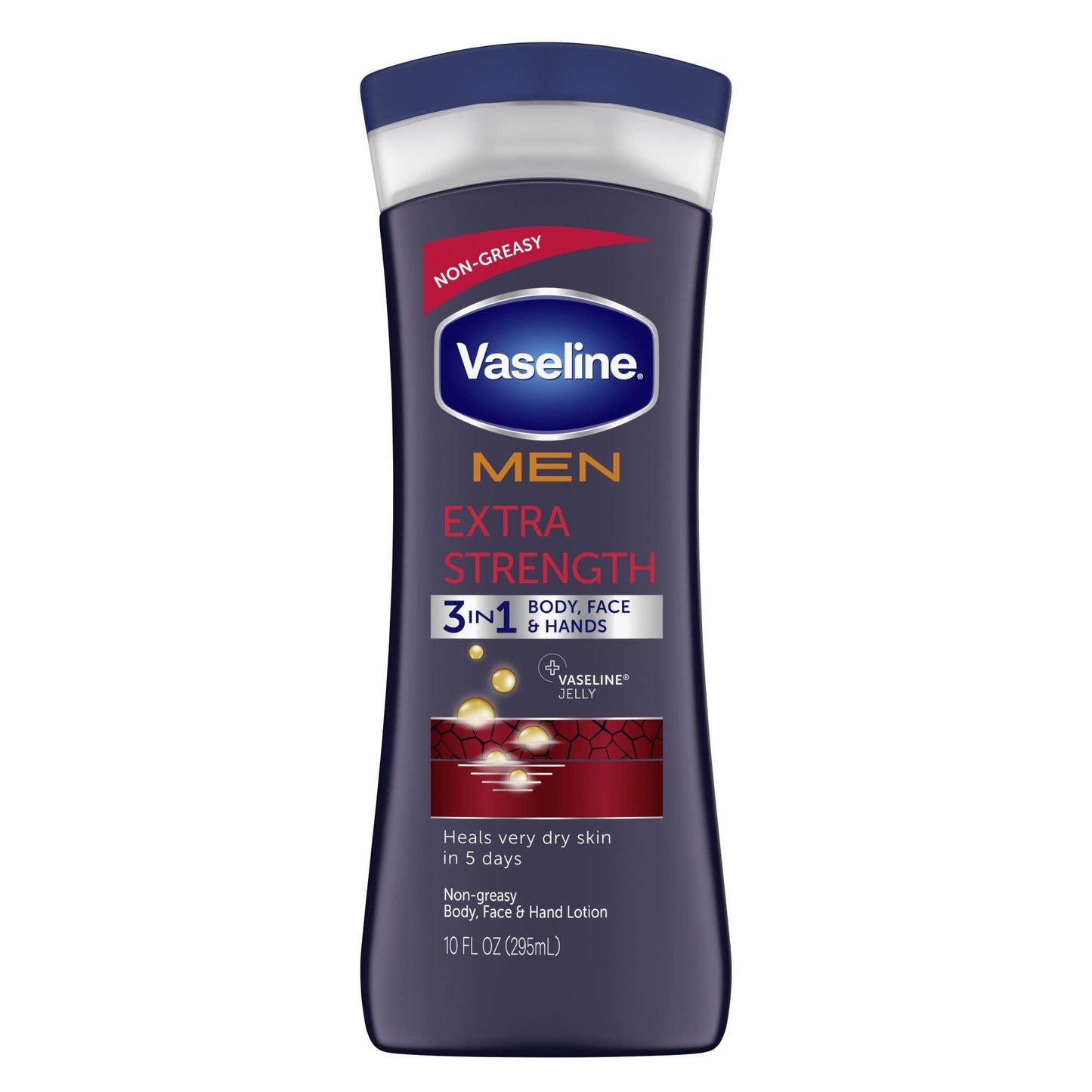 Vaseline Men Healing Moisture Hand and Body Lotion Extra Strength 10 oz