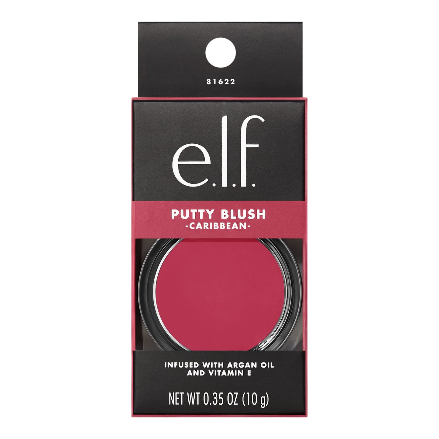 e.l.f. Putty Blush, Creamy & Ultra Pigmented Formula, Infused with Argan Oil & Vitamin E, Tahiti, 0.35 Oz (10g)