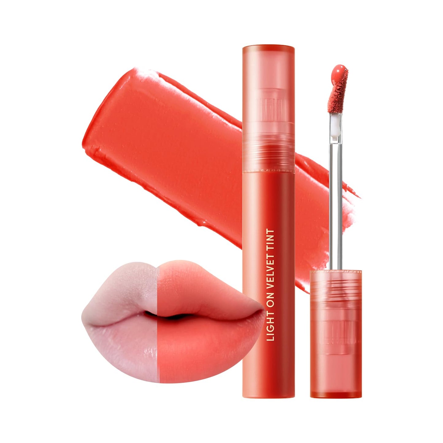 Nature Republic Light on Velvet Tint (05 MOOD FIG), Liquid Lipstick, lip tint, Blur effect, lip& cheek, nude lip,Soft Creamy Matte Finish Lip, Velvety, lip stain, High Pigment, Korean Lip Makeup