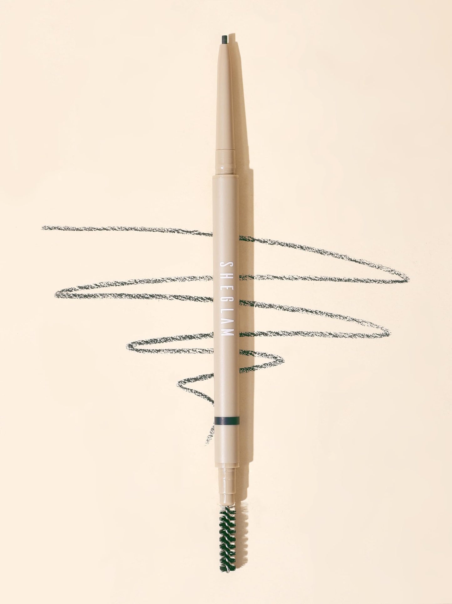 SHEGLAM Insta-Fill Eyebrow Pencil Long Lasting Non-Sticky Sweatproof Matte Eye Brow Pen Makeup-Dark brown