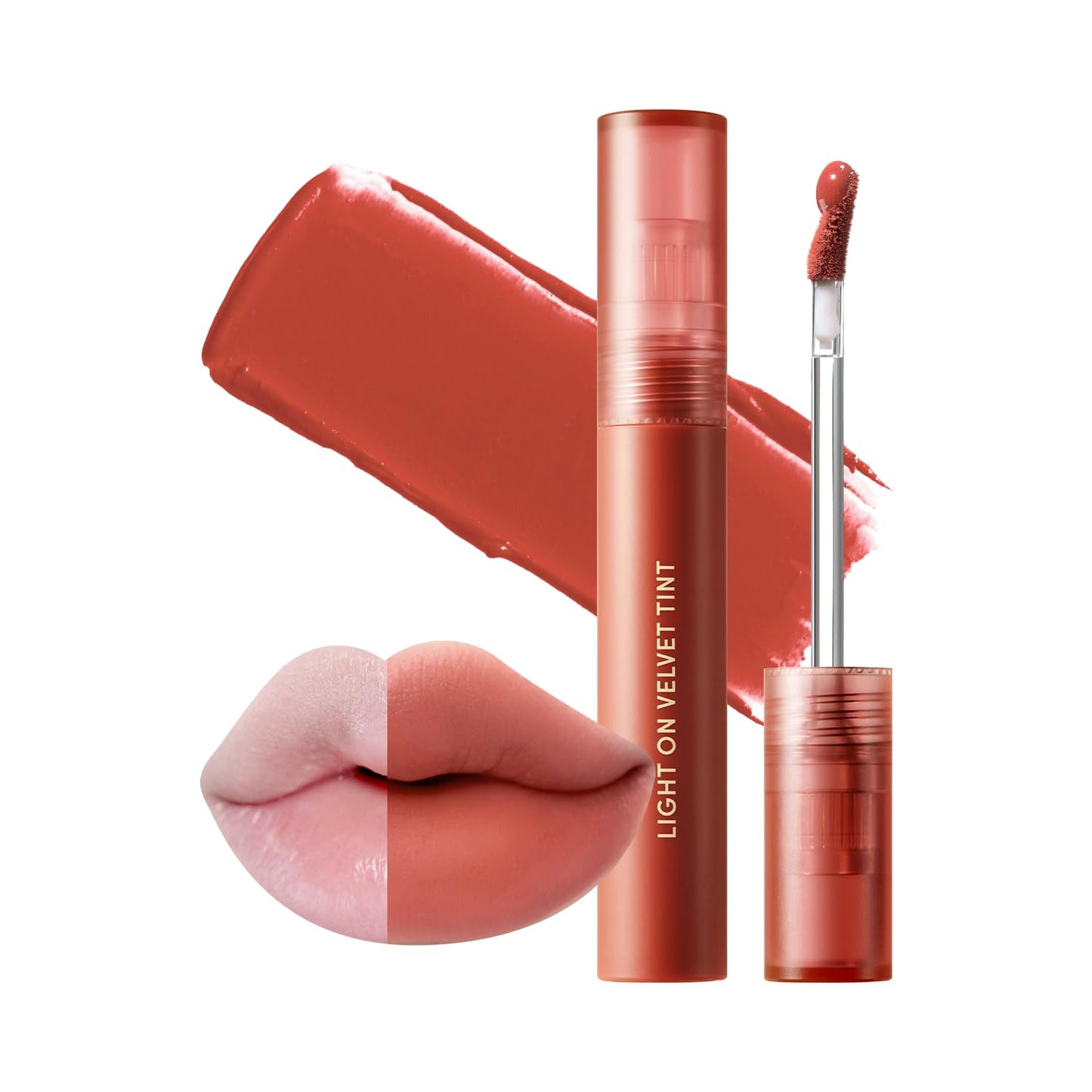 Nature Republic Light on Velvet Tint (05 MOOD FIG), Liquid Lipstick, lip tint, Blur effect, lip& cheek, nude lip,Soft Creamy Matte Finish Lip, Velvety, lip stain, High Pigment, Korean Lip Makeup