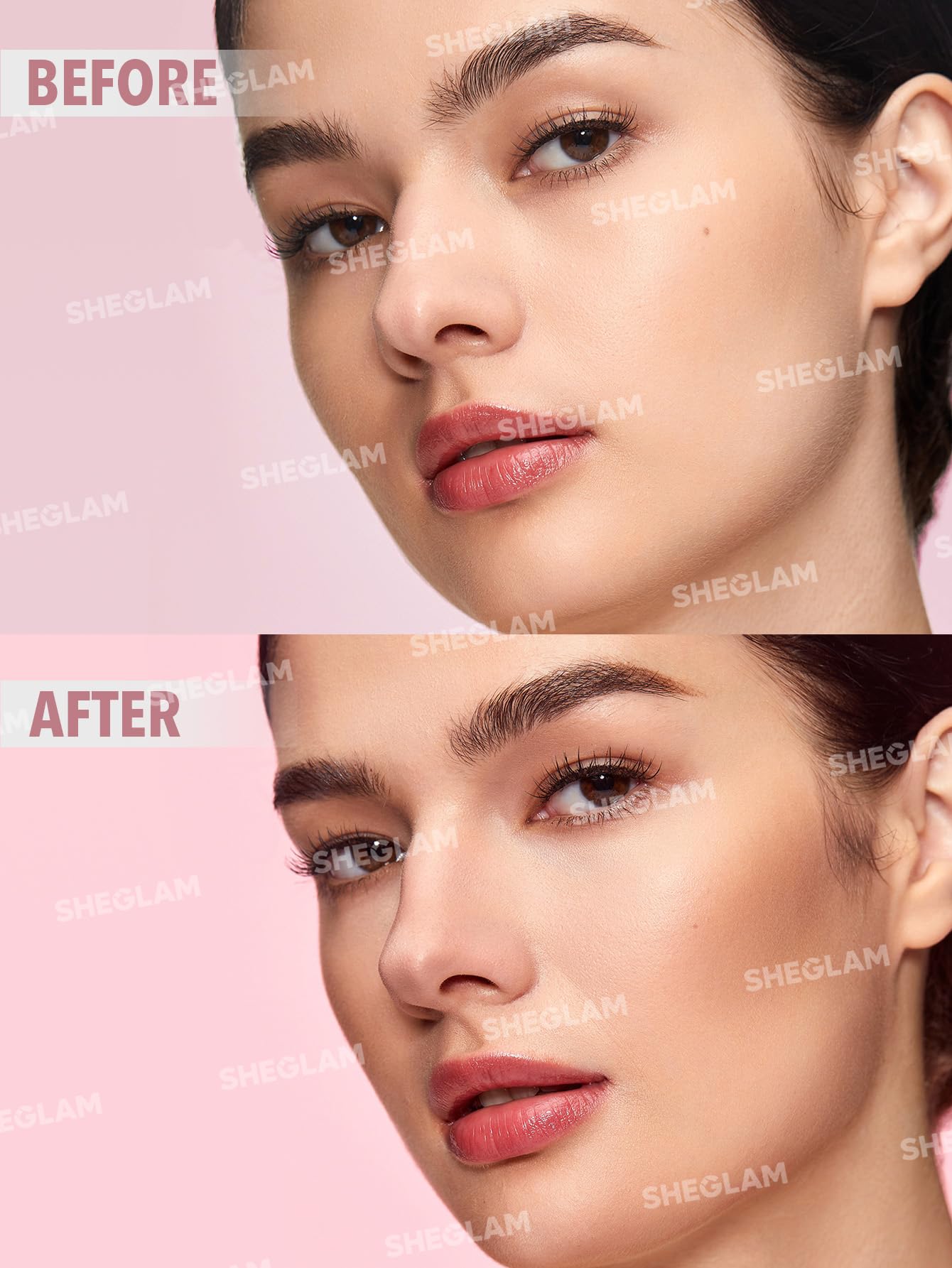 SHEGLAM Fine Line 2-In-1 Nose Contour & Highlight Pen Long Lasting Waterproof Cream Bronzer & Highlight Sticks-Umber