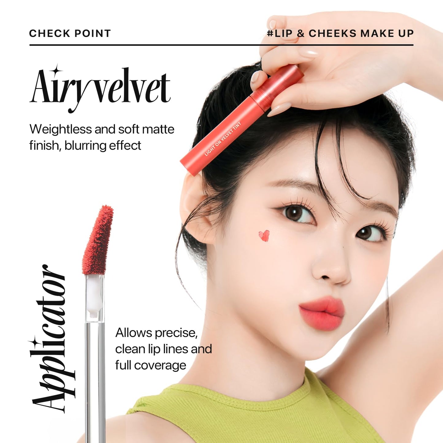 Nature Republic Light on Velvet Tint (05 MOOD FIG), Liquid Lipstick, lip tint, Blur effect, lip& cheek, nude lip,Soft Creamy Matte Finish Lip, Velvety, lip stain, High Pigment, Korean Lip Makeup