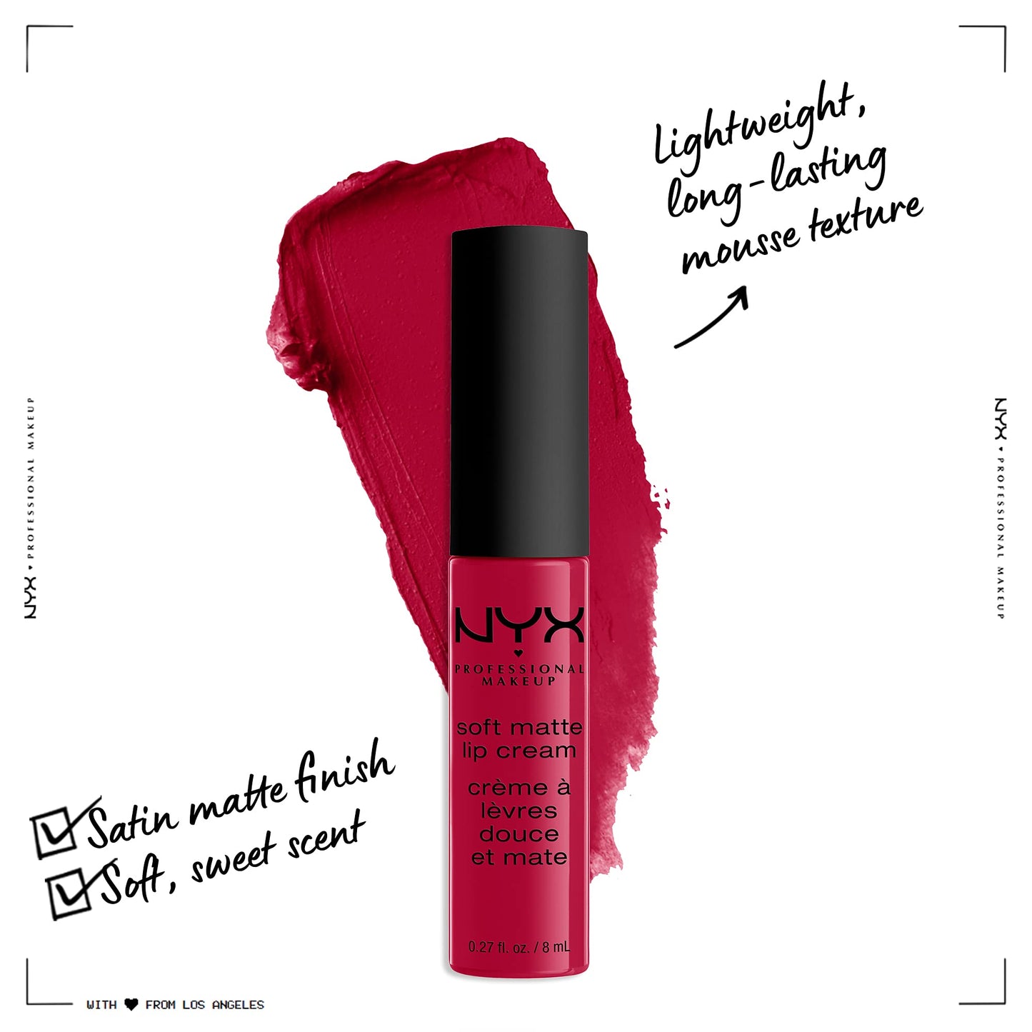 NYX PROFESSIONAL MAKEUP Soft Matte Lip Cream, Lightweight Liquid Lipstick - Abu Dhabi (Deep Rose-Beige)