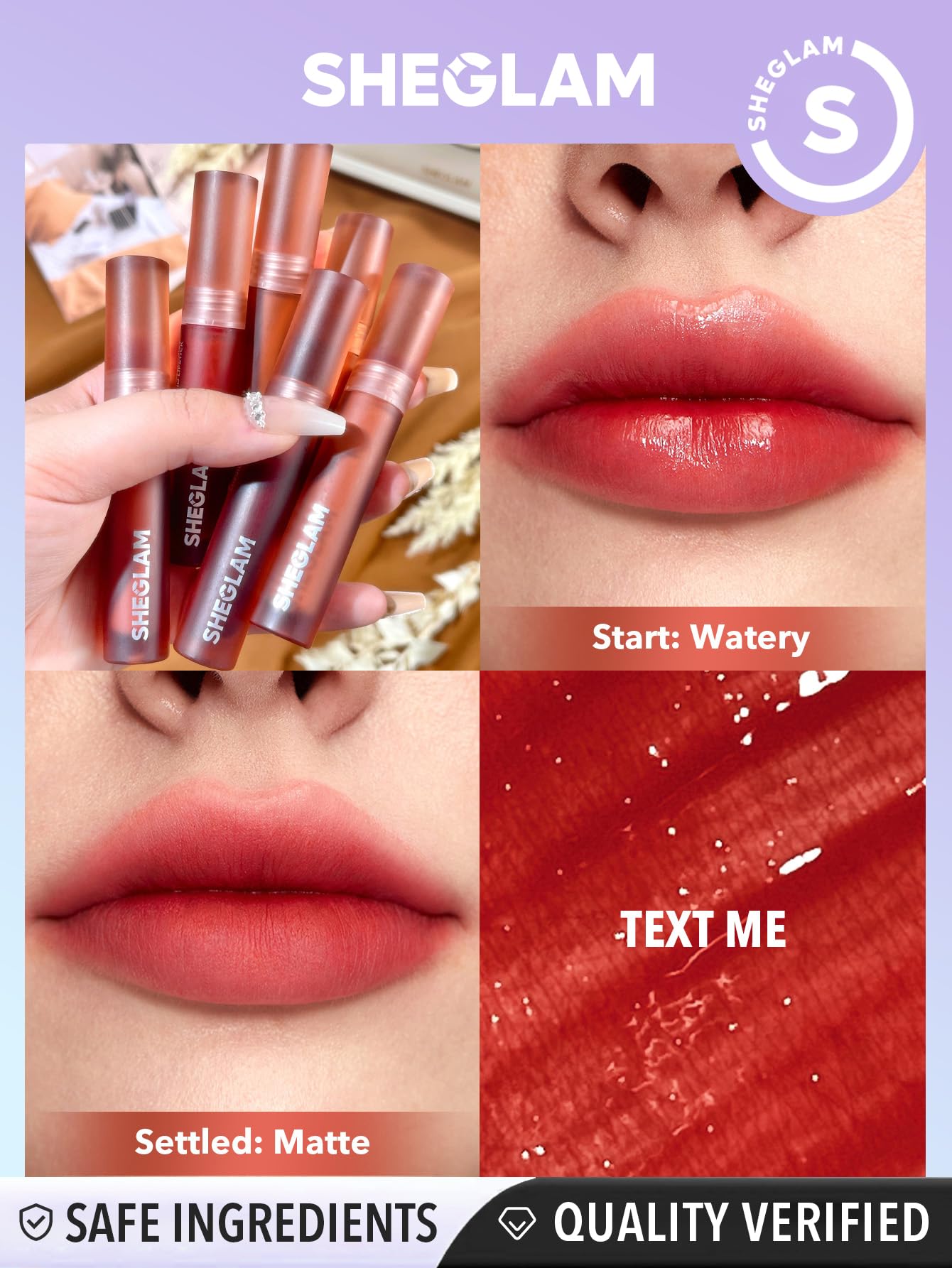 SHEGLAM Soft Haze Lip Blur Waterproof Liquid Lipstick Matte Transfer-Proof Lip Tint Lasting Super Stay Lip Stain-Think Twice