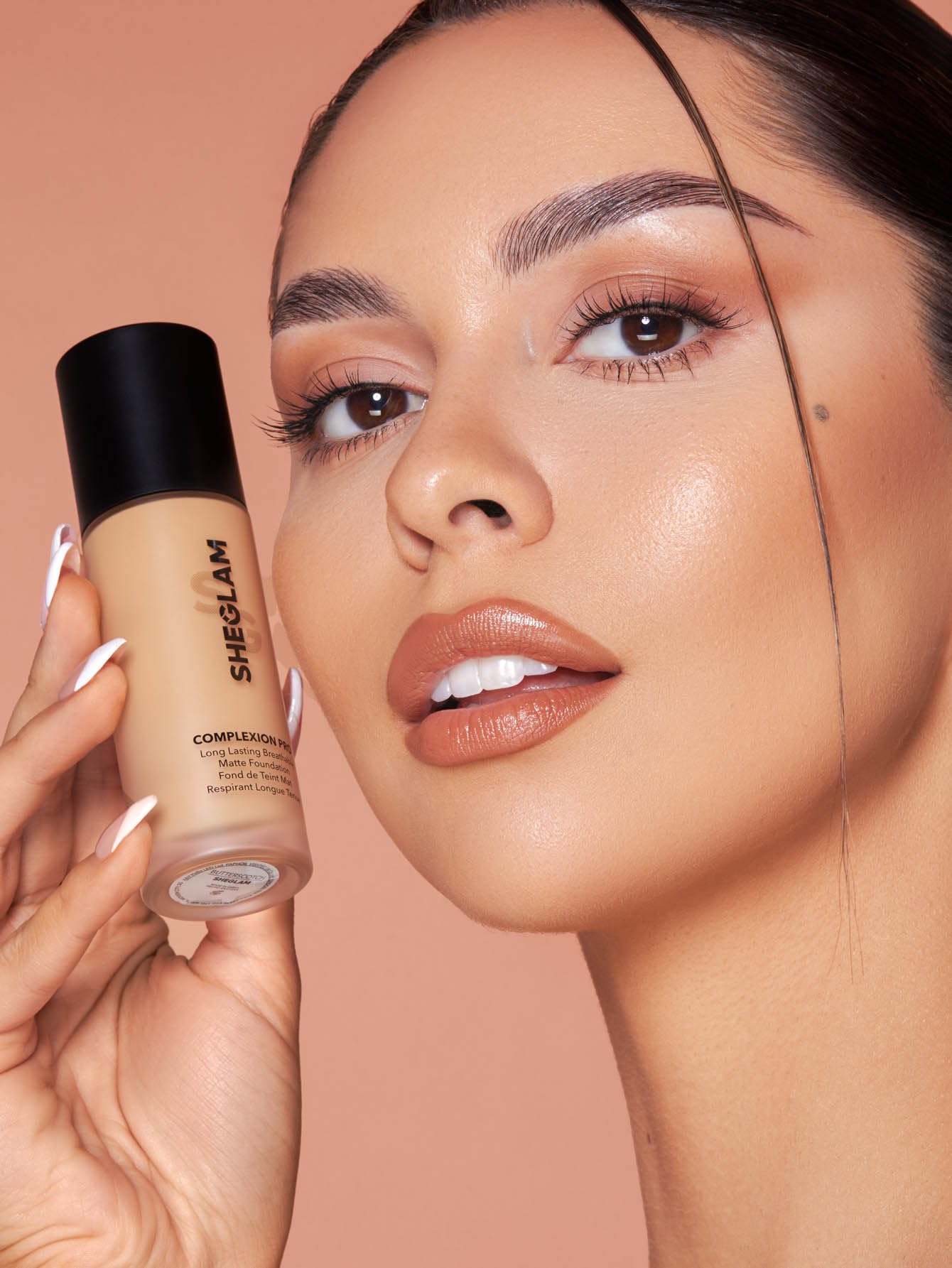 SHEGLAM Full Coverage Foundation Makeup Long Lasting Waterproof Matte Dewy Liquid Foundation - Nude