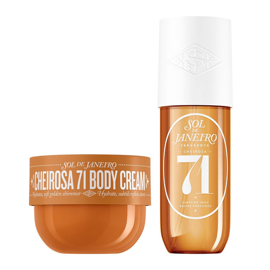 Sol de Janeiro Cheirosa 71 Shimmering Body Cream & Hair and Body Fragrance Mist Duo | Limited Edition | Amazon Exclusive
