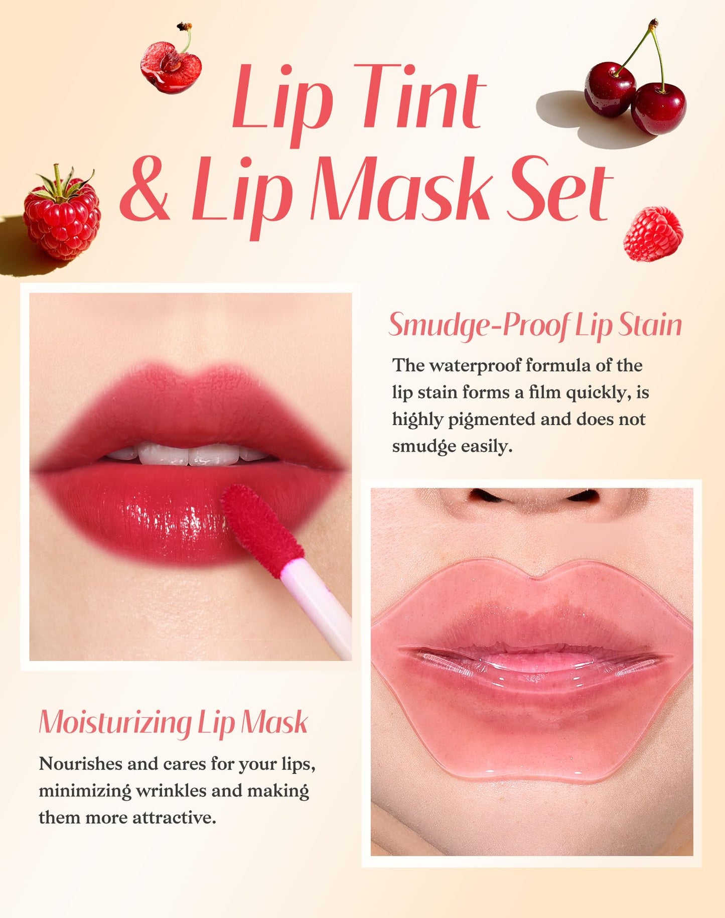 Lip Tint Stain Set, Lip Stain Long Lasting Lightweight Waterproof, Transfer-Proof, Non-sticky, Lip Makeup Matte Finish