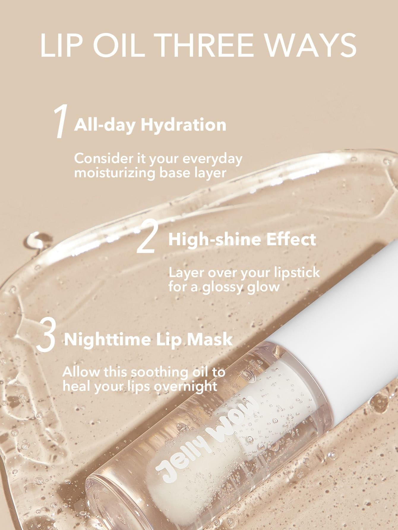 SHEGLAM Jelly Wow Hydrating Non-Sticky Lip Oil Moisturizing Plumping Lip Gloss - Berry Involved
