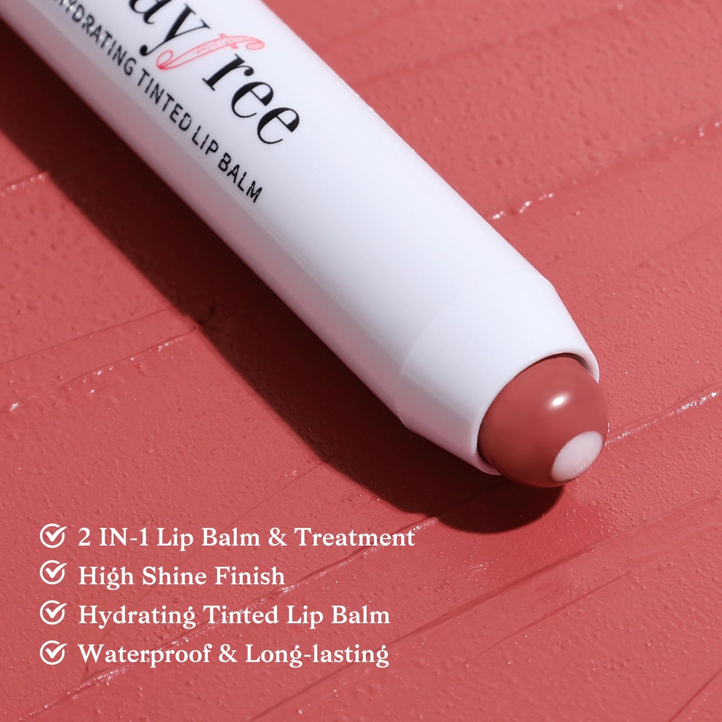 Tinted Lip Balm Plumper, Glossy, Pump Lips, Lightweight, Moisturize & Tint with Jojoba Seed Oil, Vegan Lipbalm Lip Care, Garden