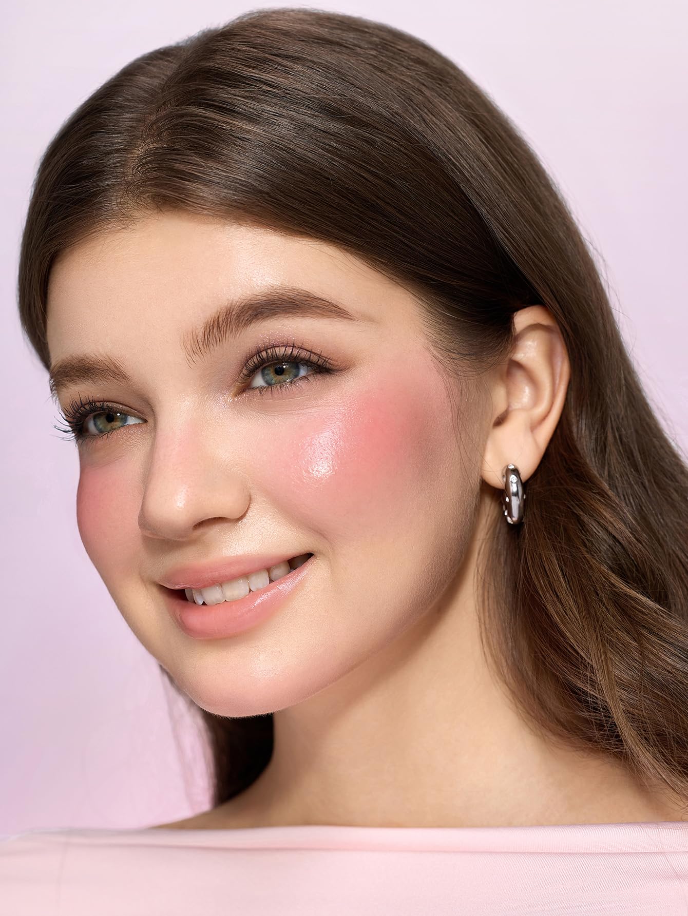 SHEGLAM Glass Glow Blush Stick Cream for Cheek and Lip, Waterproof Hydrating Tinted Solid Moisturizer Blendable Natural Grow Nude Face Blush Makeup-Stunner