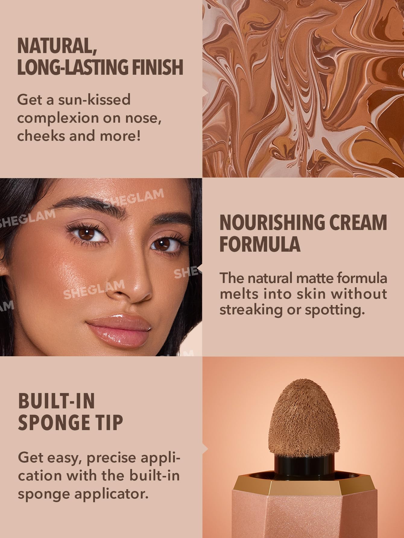 SHEGLAM Sun Beam Matte Liquid Bronzer-Toffee