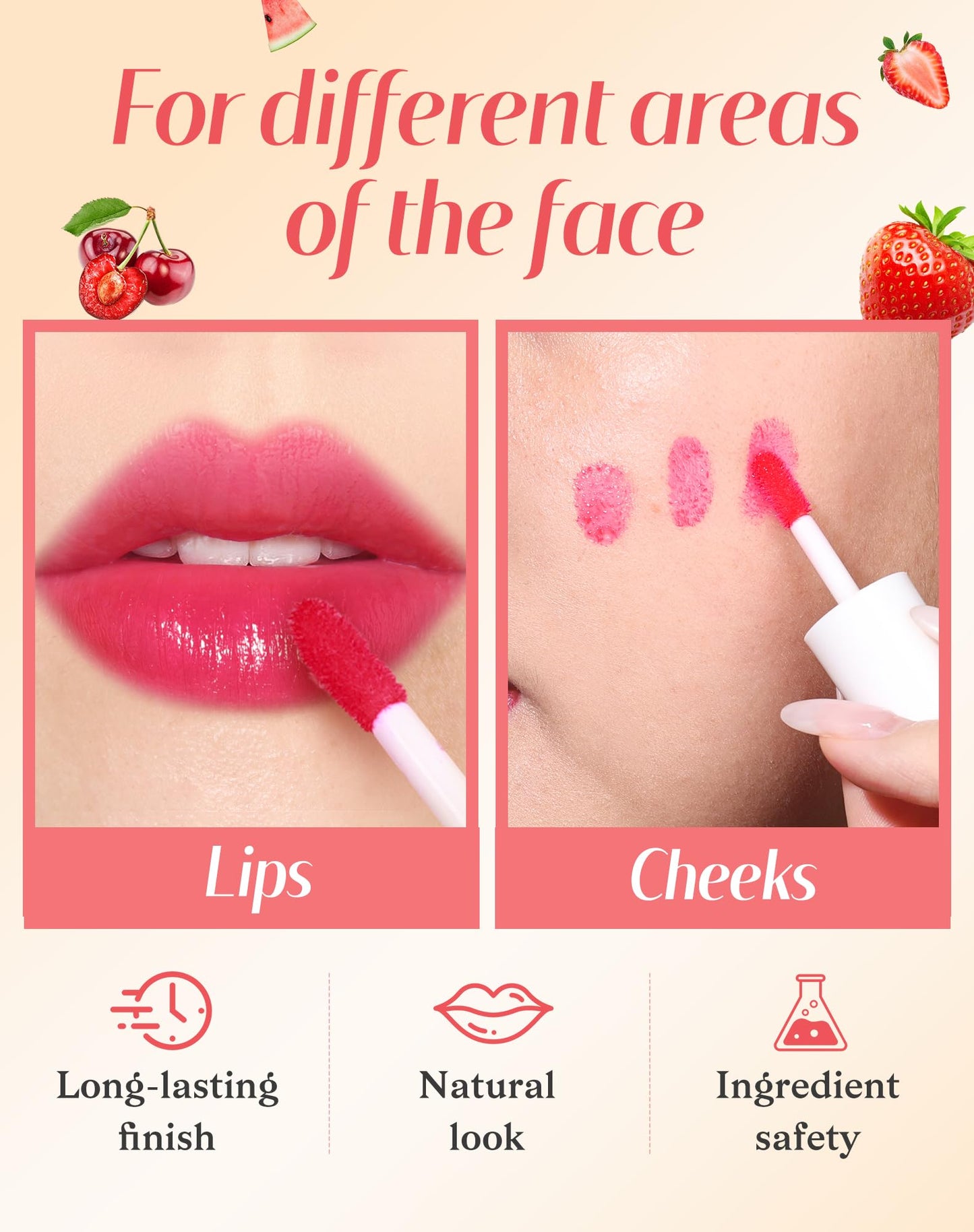 Lip Tint Stain Set, Lip Stain Long Lasting Lightweight Waterproof, Transfer-Proof, Non-sticky, Lip Makeup Matte Finish