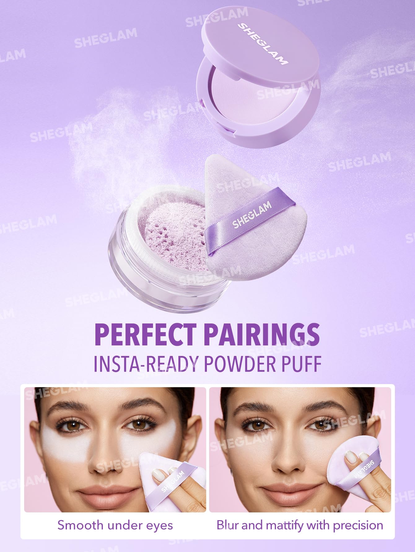 SHEGLAM Insta-Ready Face Powder Loose Under Eye Setting Powder-Bubblegum