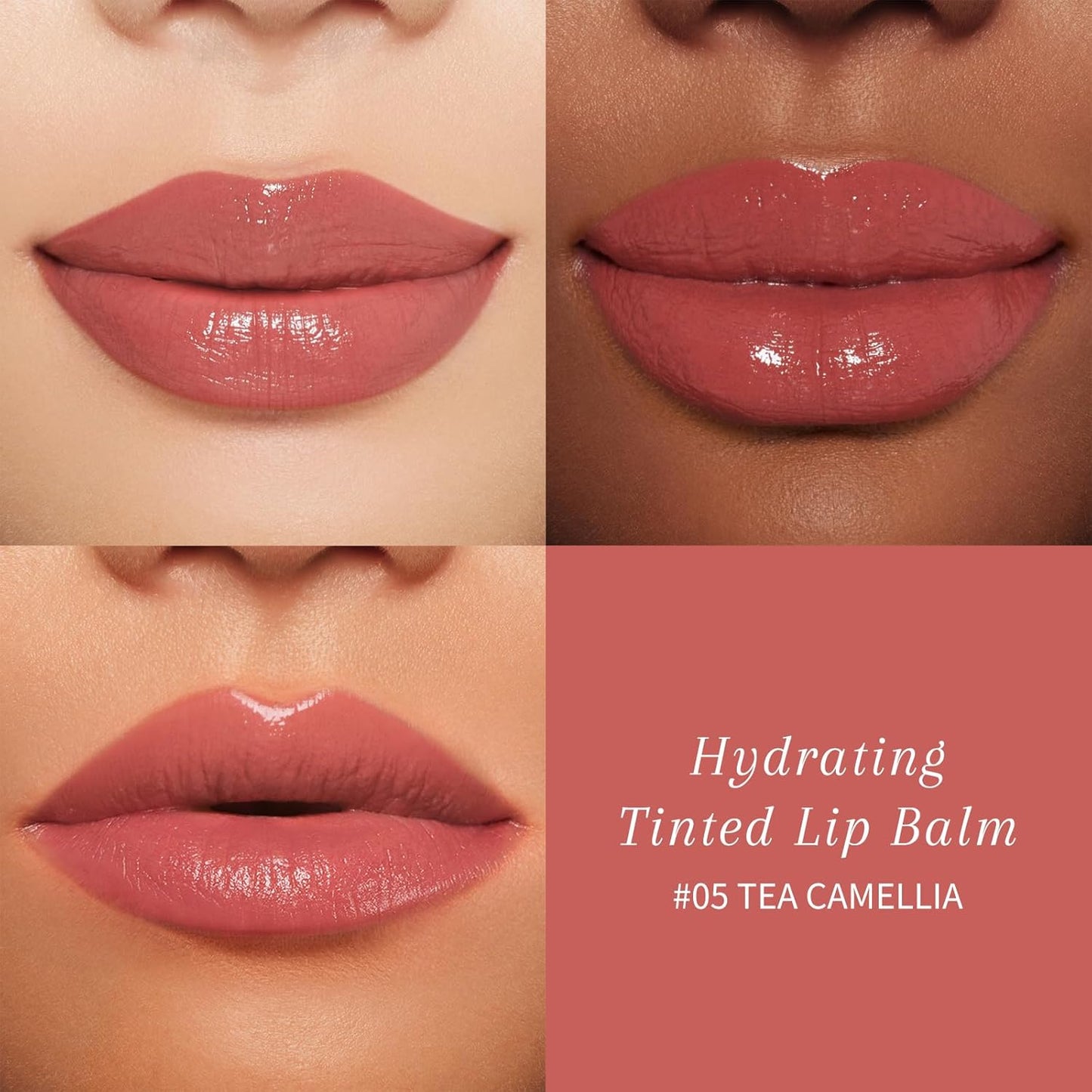 Lip Tint Stain Set Long Lasting Waterproof, Lightweight, Non-sticky, Transfer-Proof & Hydrating Tinted Lip Balm, Natural Gloss Finish, Lightweight