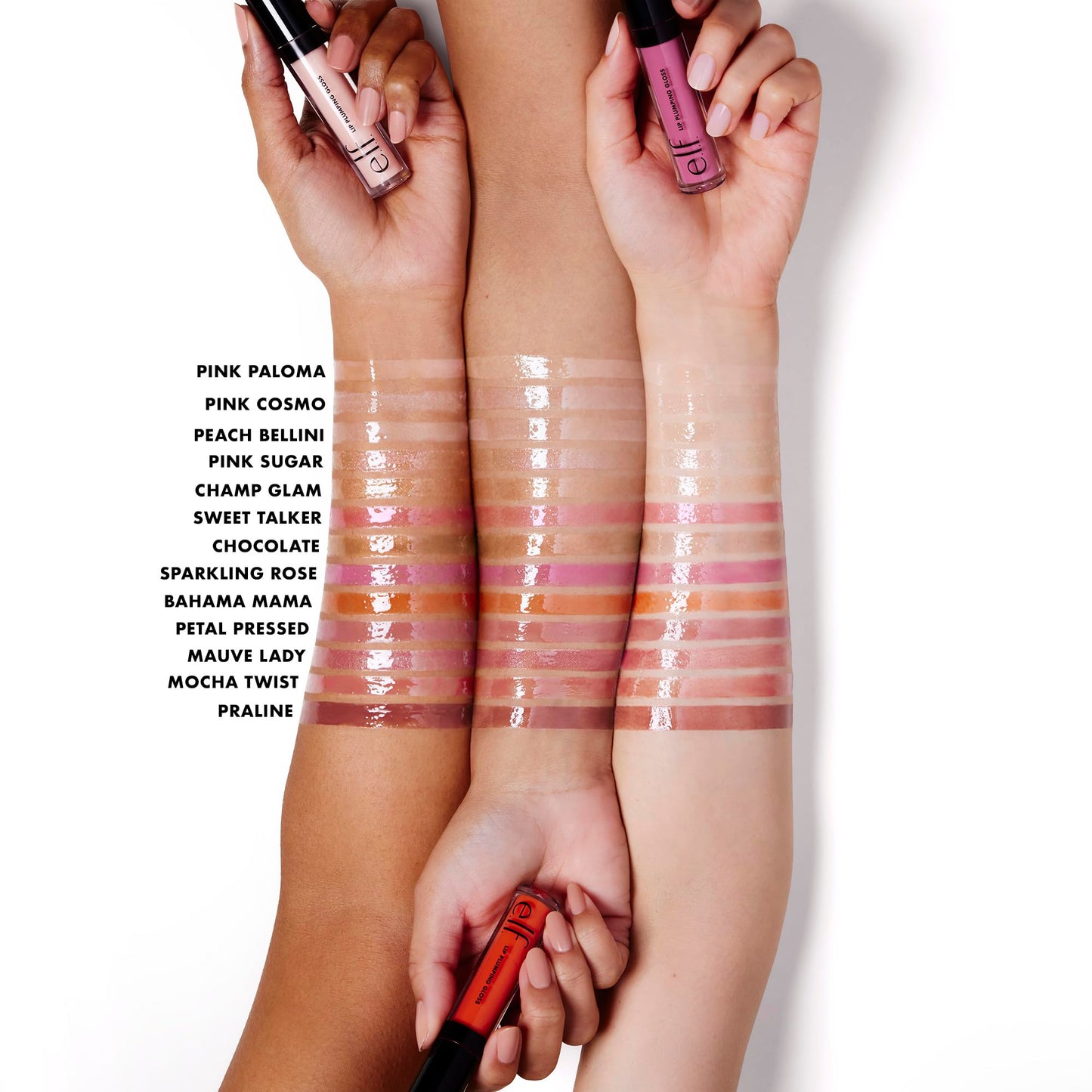 e.l.f. Lip Plumping Gloss, High-Shine Sheer Color, Hydrates & Creates Fuller Lips With Vitamin E, Vegan & Cruelty-Free, Pink Cosmo