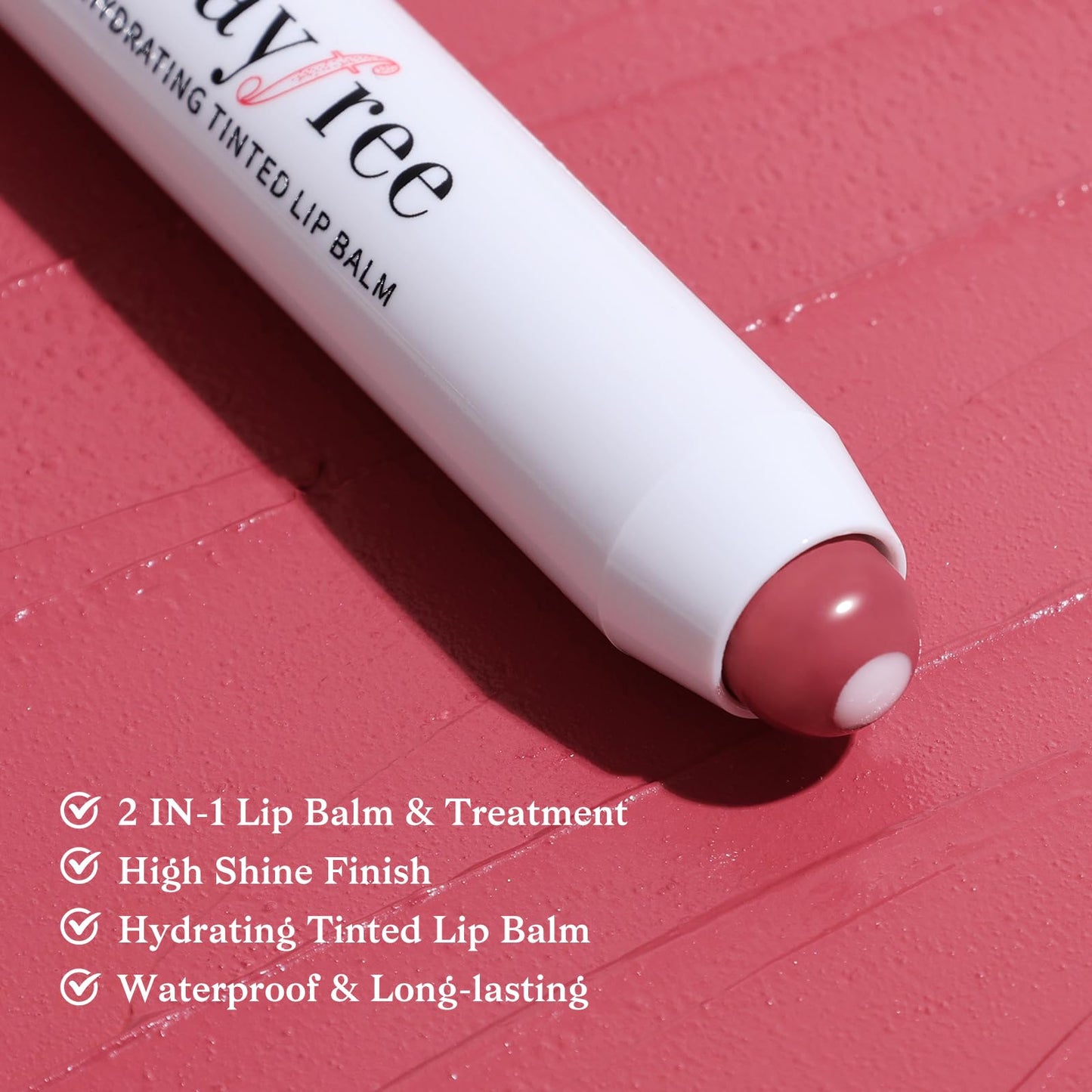 Tinted Lip Balm Plumper, Glossy, Pump Lips, Lightweight, Moisturize & Tint with Jojoba Seed Oil, Vegan Lipbalm Lip Care, Garden
