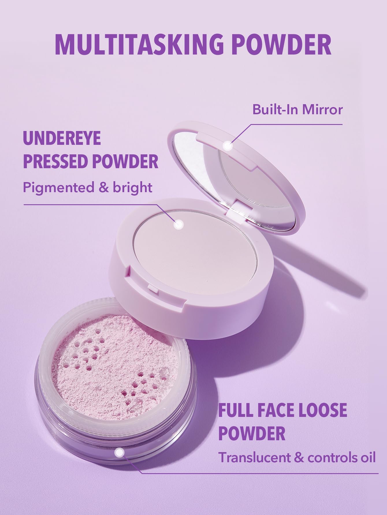 SHEGLAM Insta-Ready Face Powder Loose Under Eye Setting Powder-Bubblegum