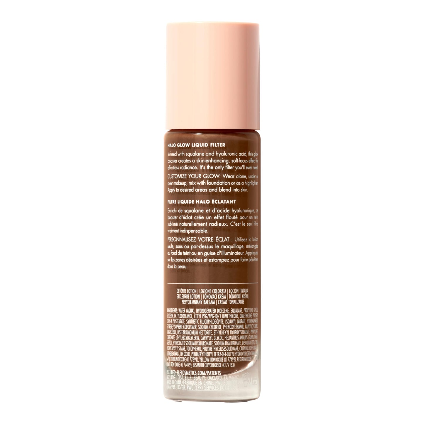e.l.f. Halo Glow Liquid Filter, Complexion Booster For A Glowing, Soft-Focus Look, Infused With Hyaluronic Acid, Vegan & Cruelty-Free, 2 Fair/Light