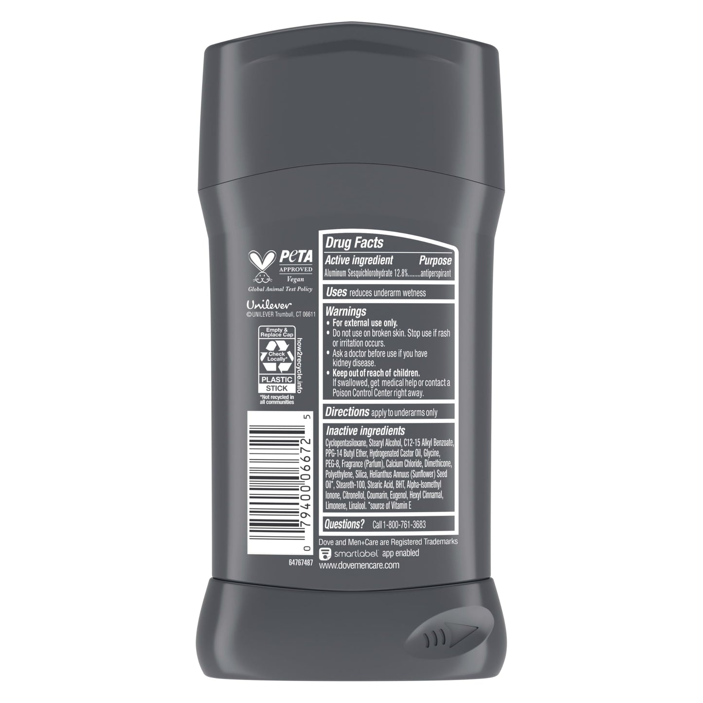 Dove Men+Care Antiperspirant Deodorant Stick for Men 4 Count Extra Fresh with 72-hour Sweat & Odor Protection with 1/4 Moisturizing Cream & Long-lasting Citrus scent 2.7 oz