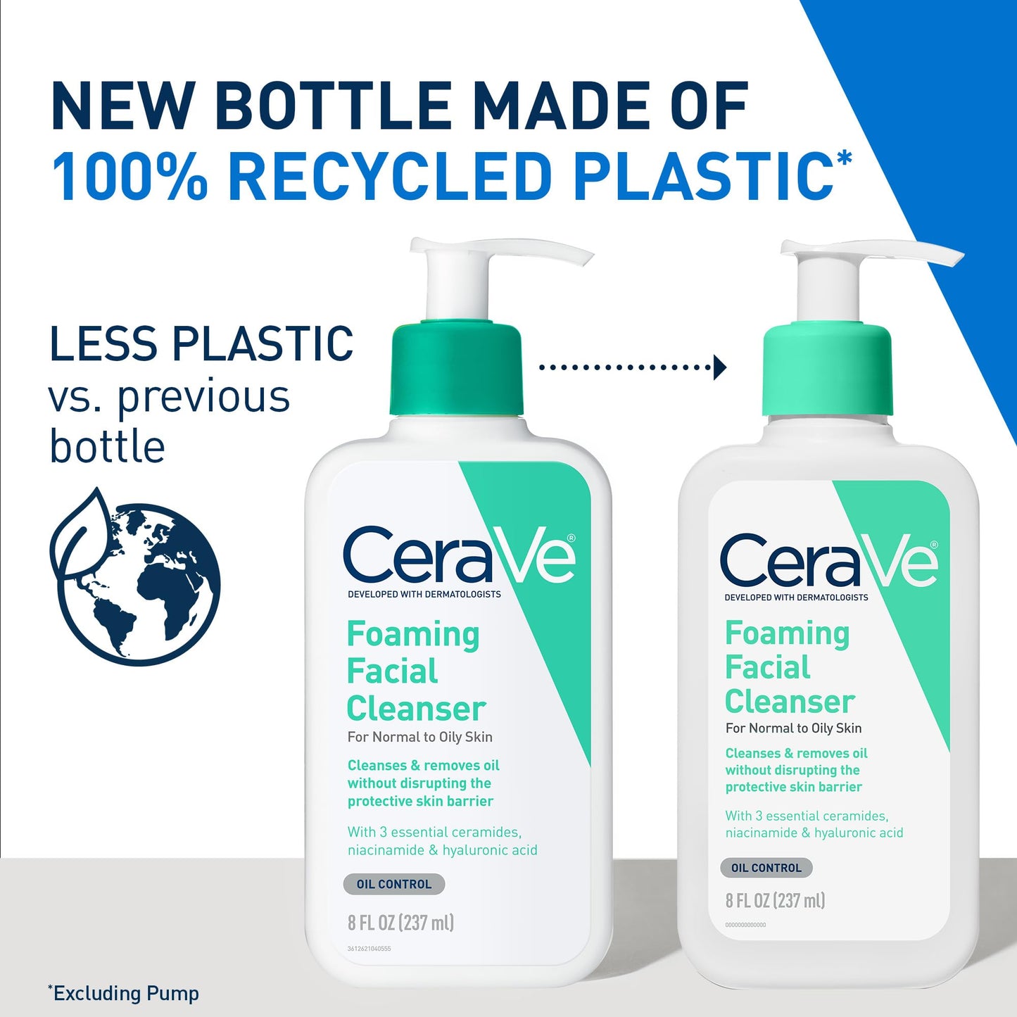 CeraVe Foaming Facial Cleanser, Daily Face Wash for Oily Skin, Hyaluronic Acid + Ceramides + Niacinamide, Fragrance Free & Paraben Free, Non-Drying Oil Control Face Wash, 16 Fluid Ounces