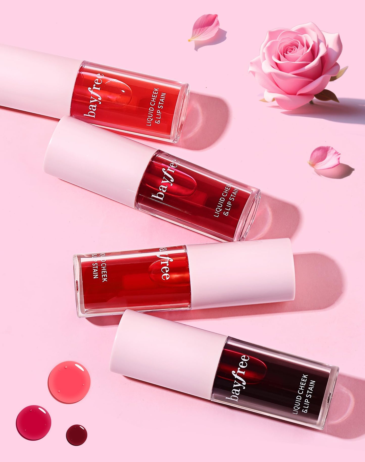 Lip Stain Set, Smudge-Proof Juicy Lip Tint Stain and Cheek Tint, Transfer-Proof & Long-Lasting, Moisturizing Non-Sticky Vegan Formula, Korean Makeup