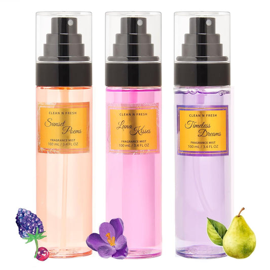 Body Mist for Women, Fragrance Mist, Womens Body Spray, Total 300ML, Fresh Floral