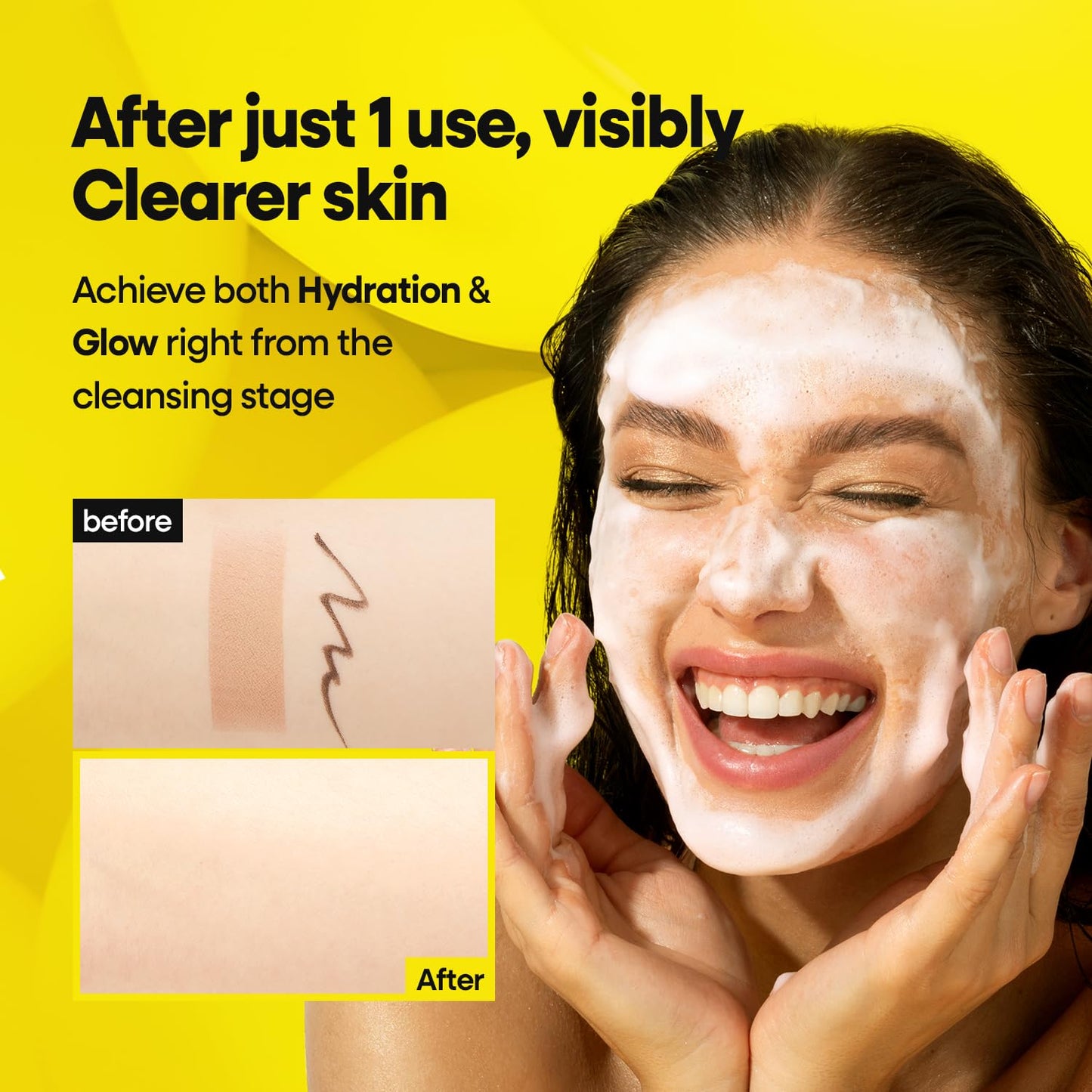 Nature Republic Vitapair C Glow Facial Cleanser - Vitamin Face Wash for Cleaner Skin, Hydrating Facewash for Women, Gentle Natural Cleanser, Daily Makeup Remover, Nighttime Foaming, 150ml / 5.07 fl oz