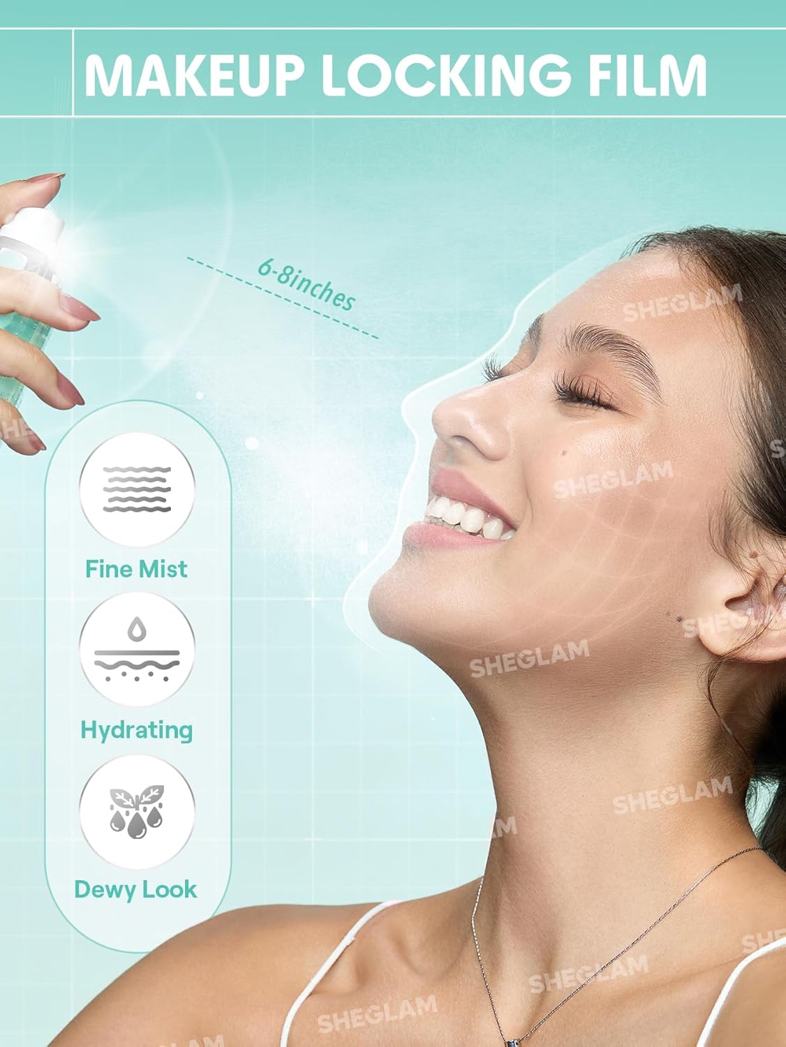 SHEGLAM Good Grip Hydrating Prime & Set Spray Oil Control Moisturizing Primer Smooth Fine Lines Oil And Silicone-Free Face Primer