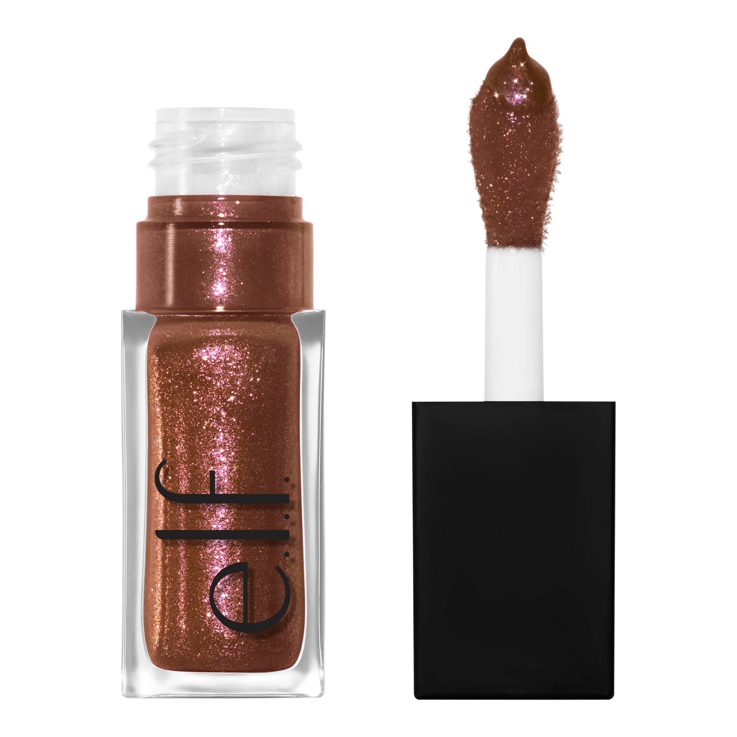 e.l.f. Glow Reviver Lip Oil, Nourishing and Hydrating with High-Shine Glimmer Finish & Sheer Wash Of Color, Minty Scent, Non-Sticky, Vegan & Cruelty-free, Candy Coded