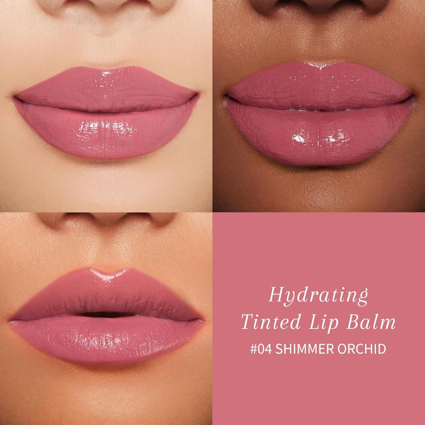 Lip Tint Stain Set Long Lasting Waterproof, Lightweight, Non-sticky, Transfer-Proof & Hydrating Tinted Lip Balm, Natural Gloss Finish, Lightweight