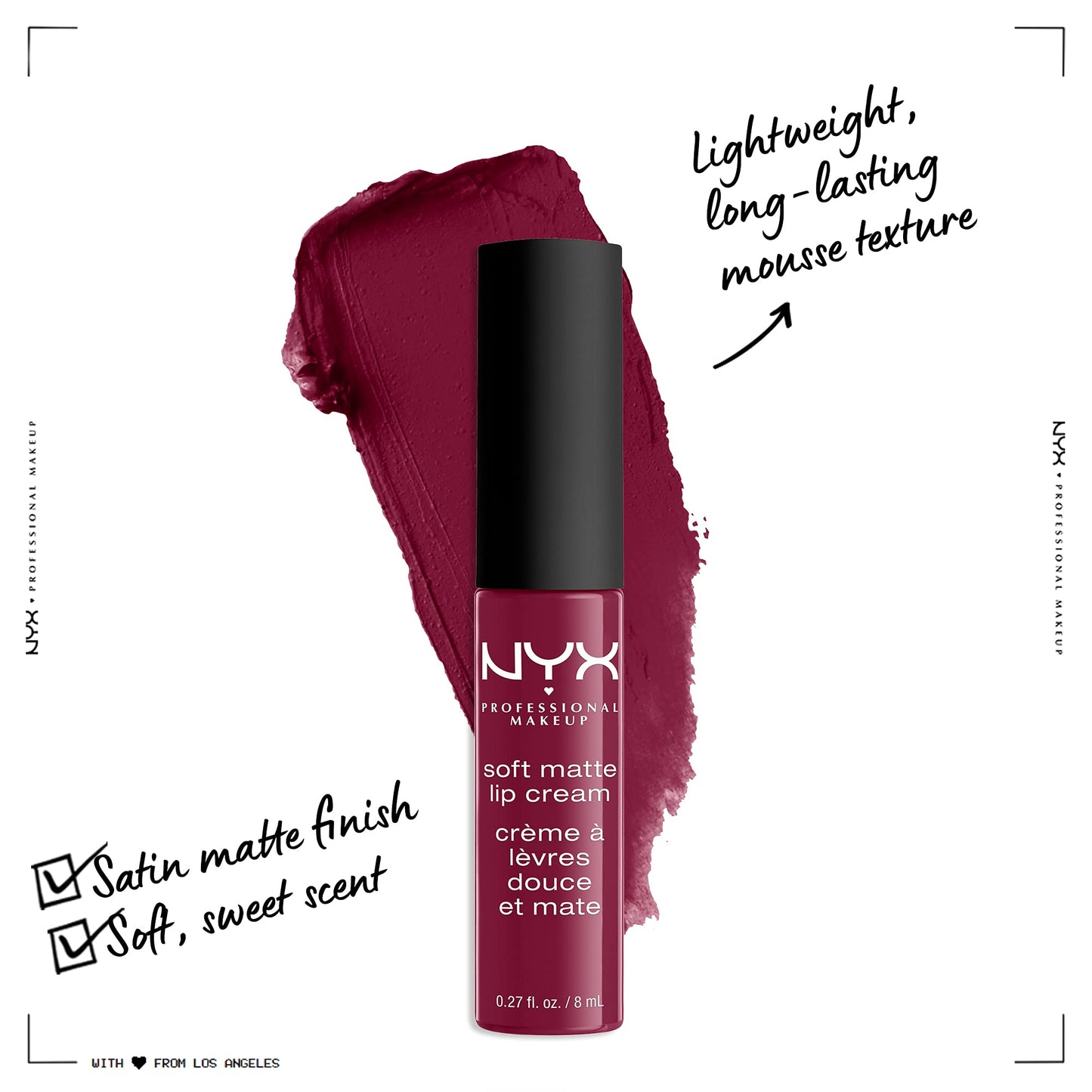 NYX PROFESSIONAL MAKEUP Soft Matte Lip Cream, Lightweight Liquid Lipstick - Abu Dhabi (Deep Rose-Beige)