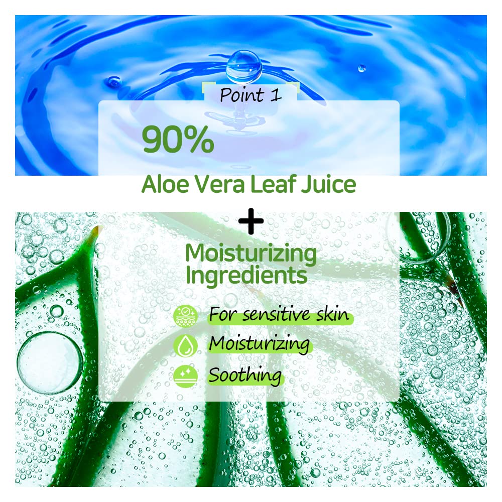 Nature Republic Mild & Moisture Aloe Vera Toner Quick Hydration & fast absorbing non-sticky texture, Aftersun & Aftershave,Moisturizing Face Skin & Hair,korean skin care All Skin Types 150ml/5.24oz