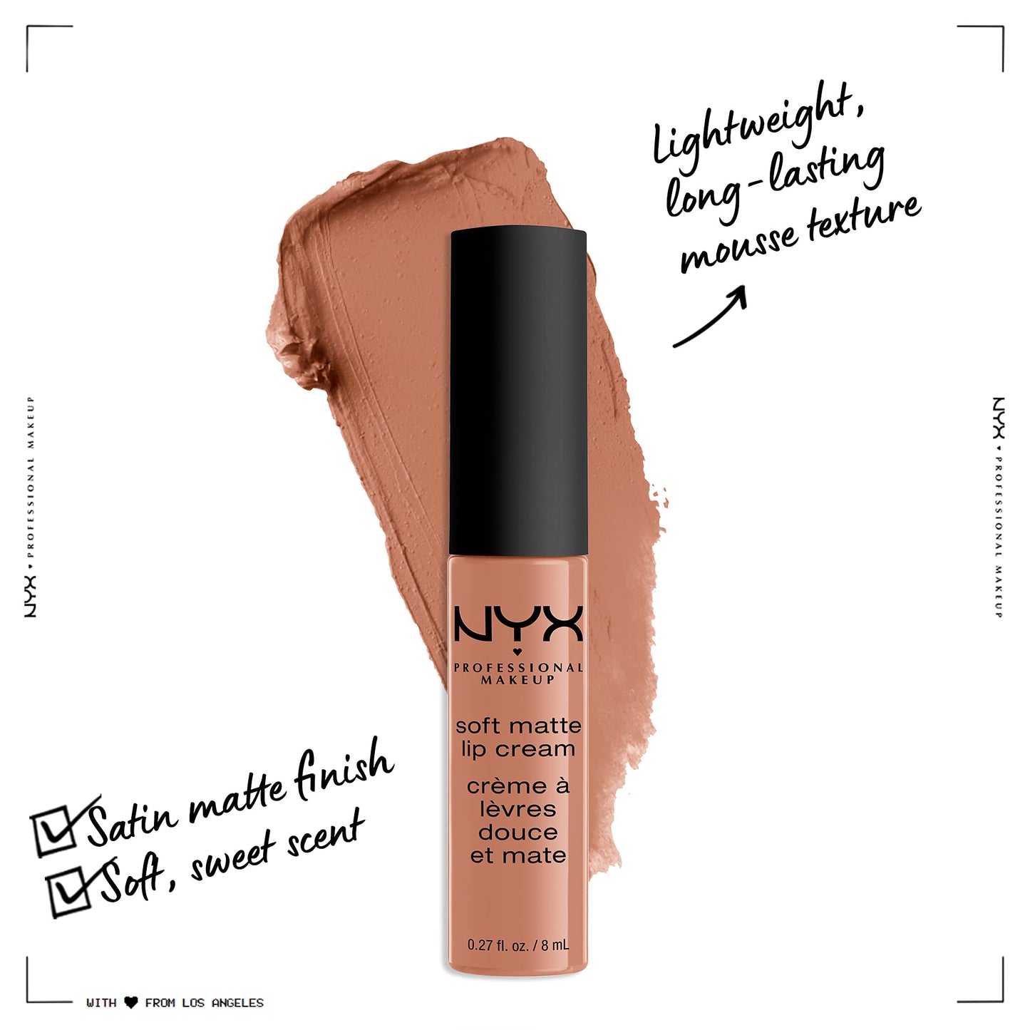 NYX PROFESSIONAL MAKEUP Soft Matte Lip Cream, Lightweight Liquid Lipstick - Berlin (Medium Warm Brown)