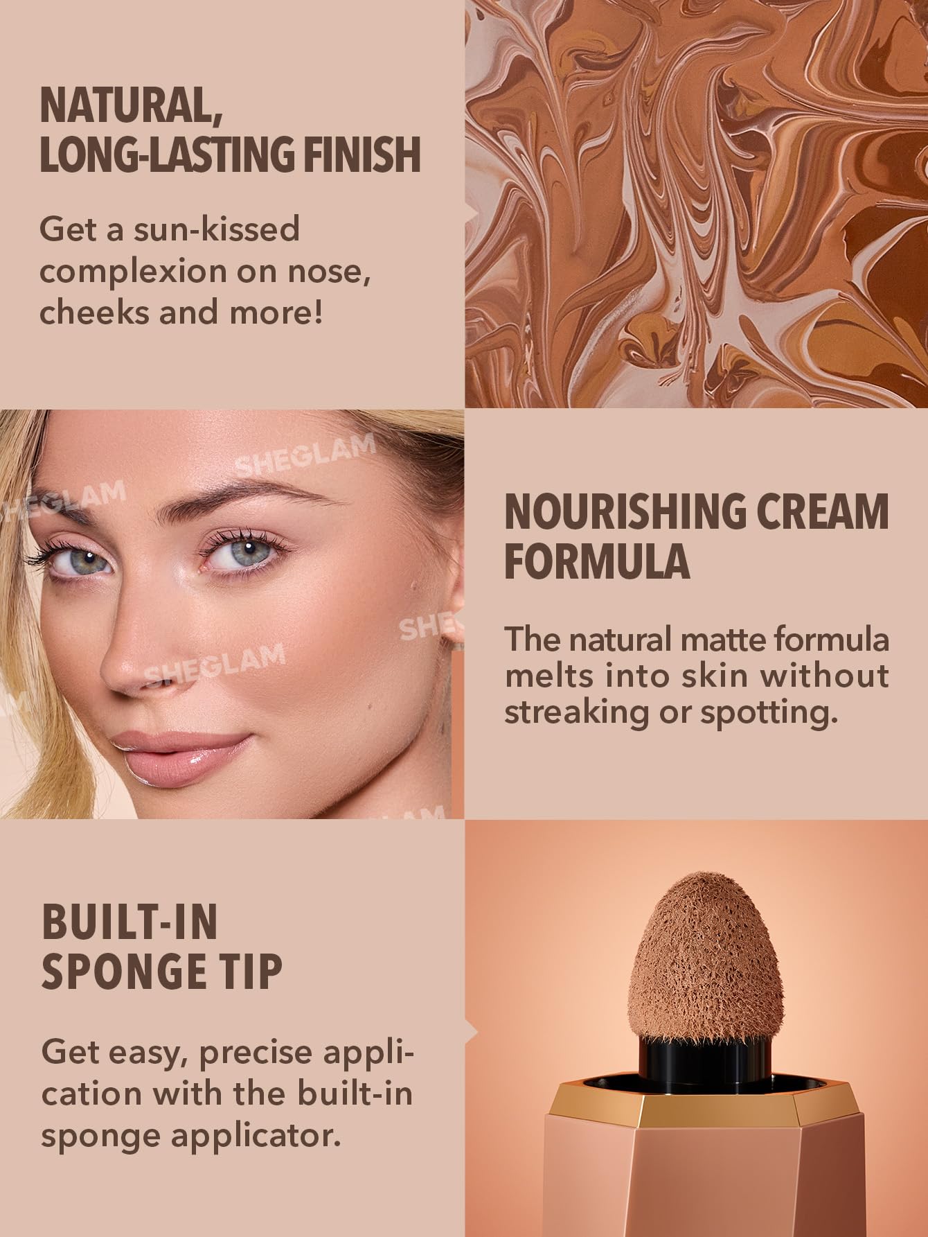 SHEGLAM Sun Beam Matte Liquid Bronzer-Toffee