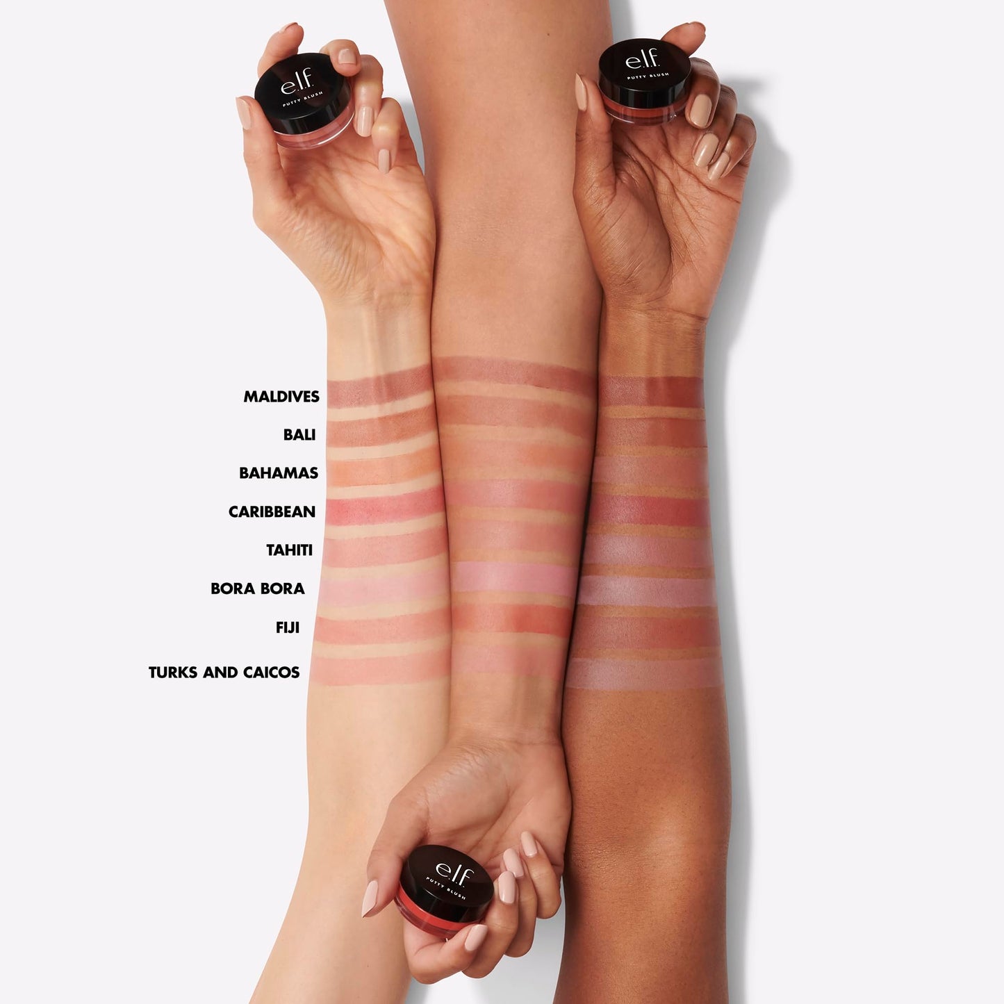 e.l.f. Putty Blush, Creamy & Ultra Pigmented Formula, Infused with Argan Oil & Vitamin E, Tahiti, 0.35 Oz (10g)