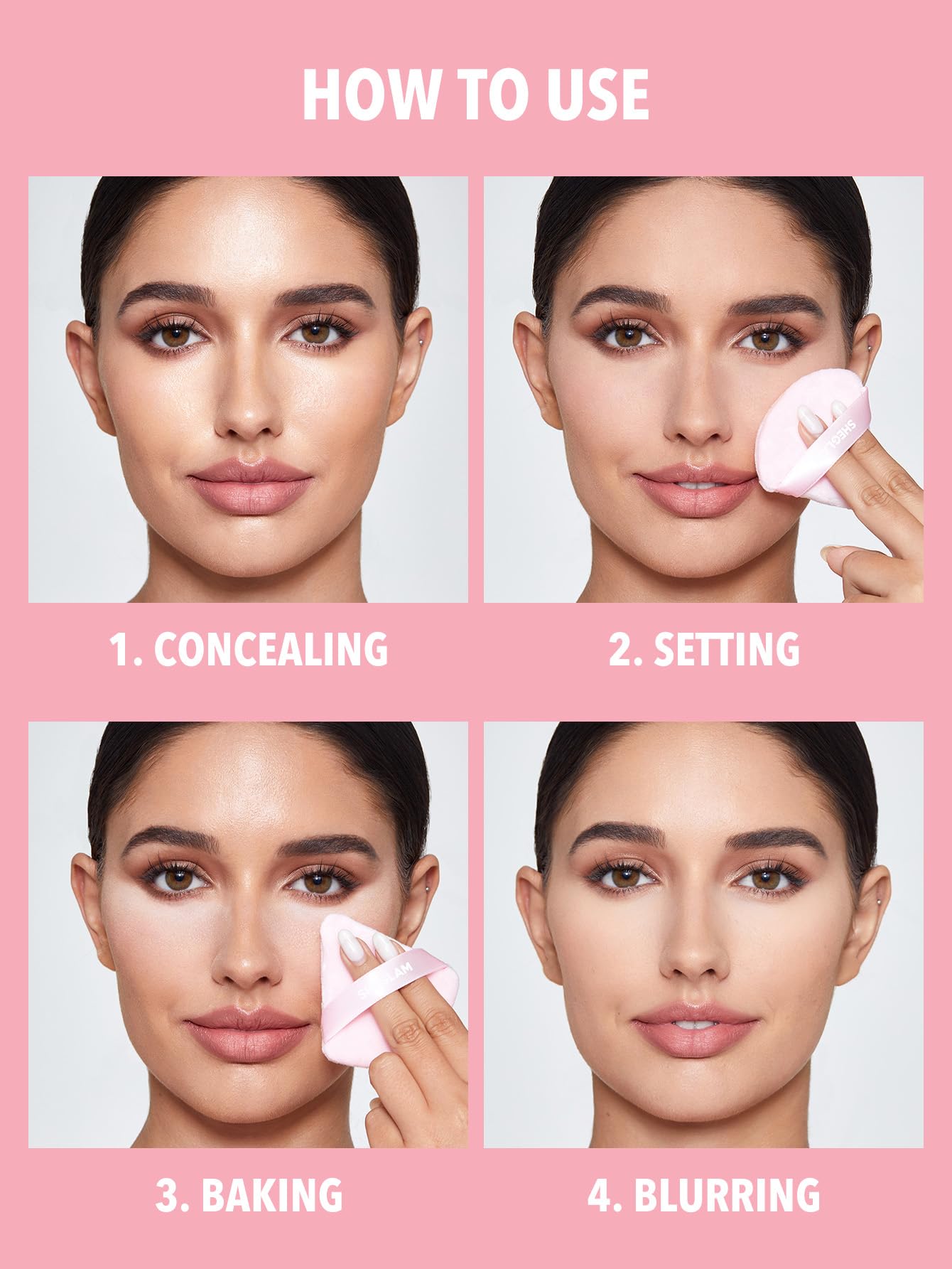 SHEGLAM Insta-Ready Face Powder Loose Under Eye Setting Powder-Bubblegum
