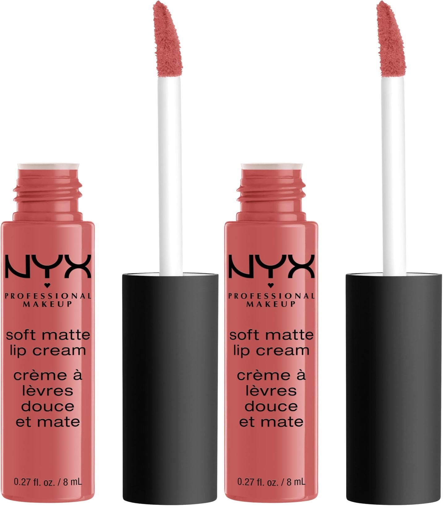 NYX PROFESSIONAL MAKEUP Soft Matte Lip Cream, Lightweight Liquid Lipstick - Abu Dhabi (Deep Rose-Beige)