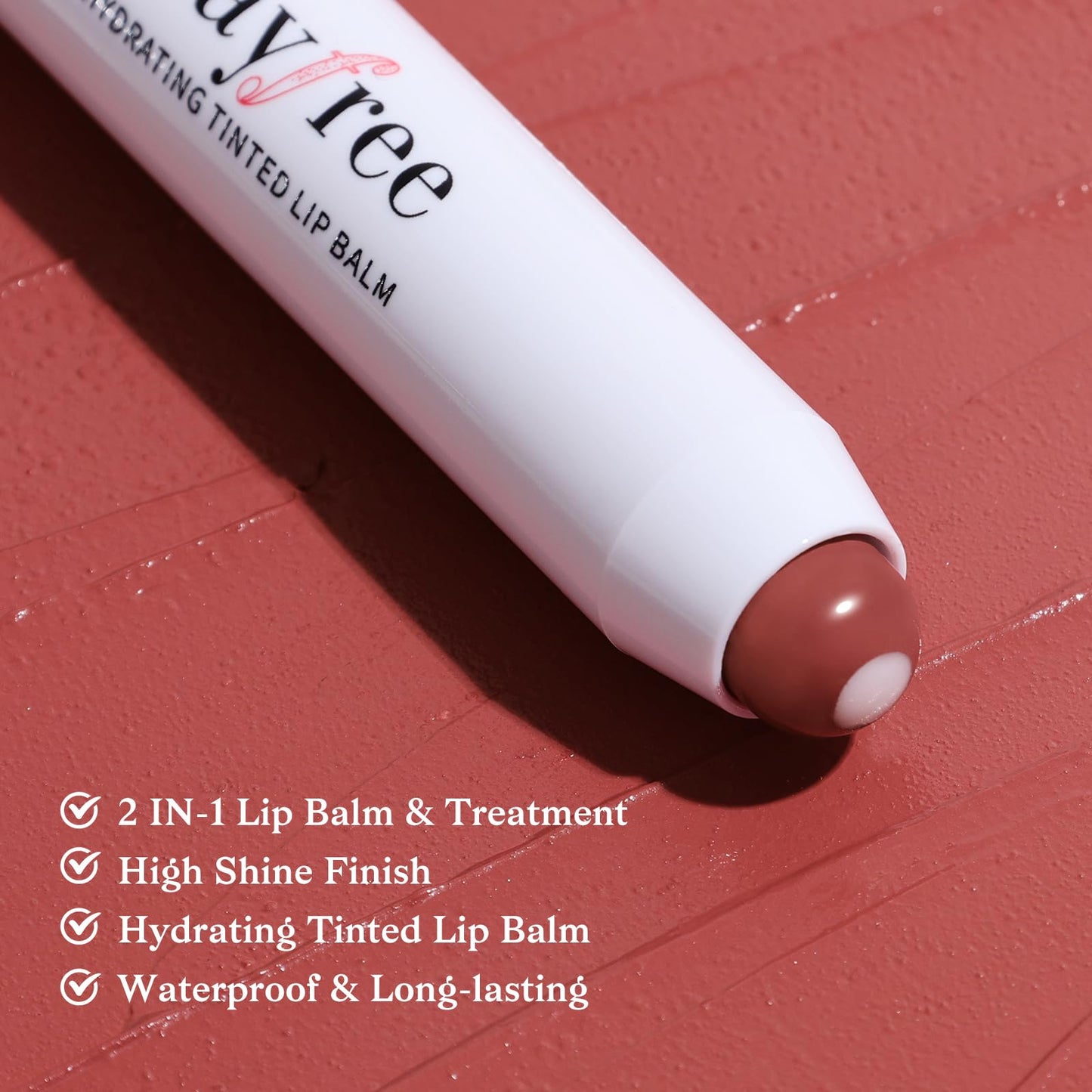 Tinted Lip Balm Plumper, Glossy, Pump Lips, Lightweight, Moisturize & Tint with Jojoba Seed Oil, Vegan Lipbalm Lip Care, Garden
