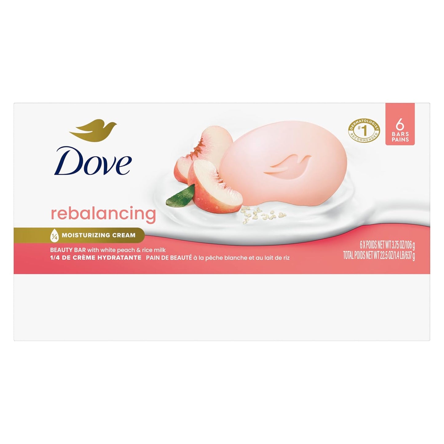 Dove Bar Soap 6 Count Dragon Fruit for Deep Nourishment for Calm, Replenished Skin 3.75 oz