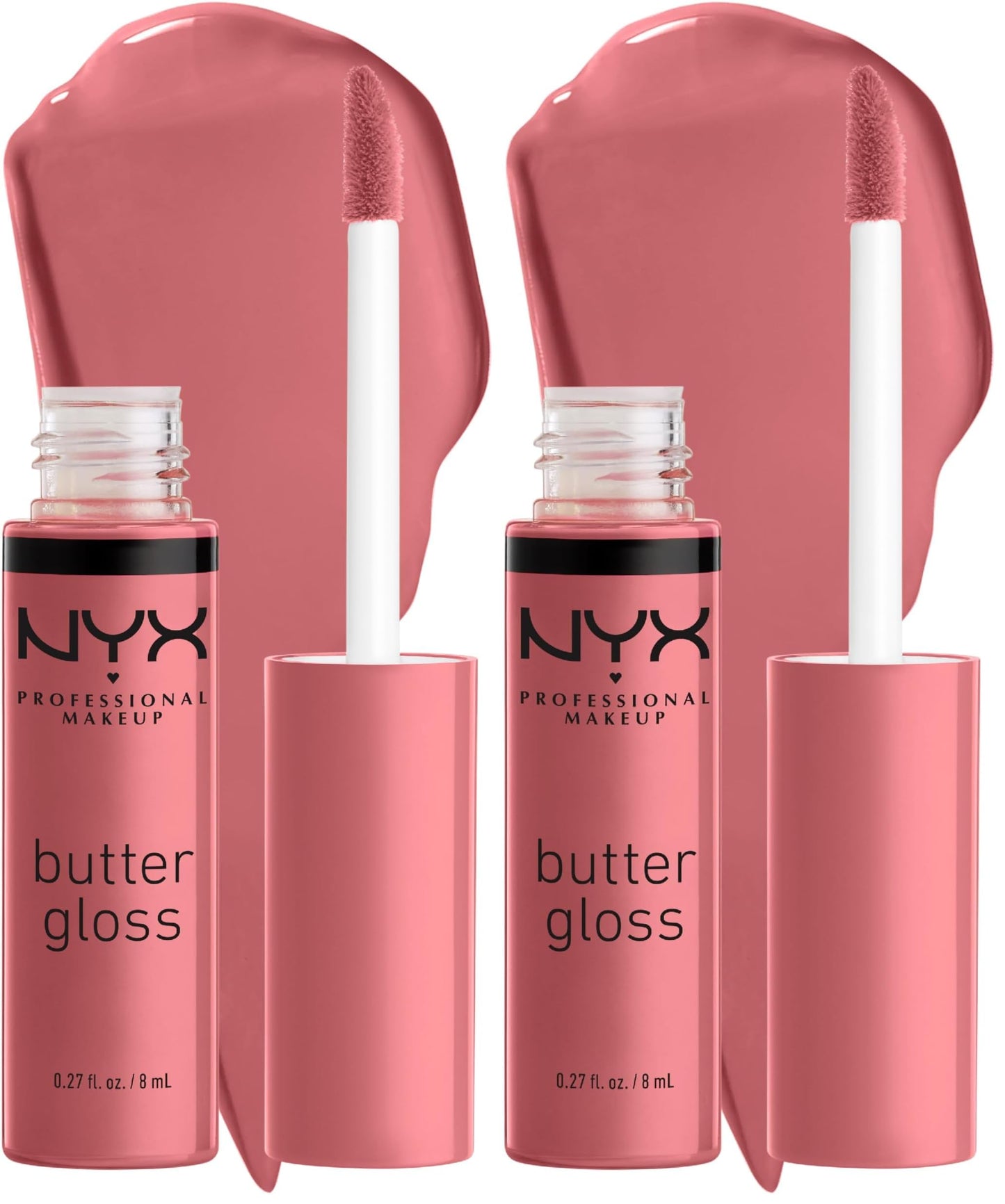 NYX PROFESSIONAL MAKEUP Butter Gloss, Non-Sticky Lip Gloss - Pack Of 3 (Angel Food Cake, Creme Brulee, Madeleine)