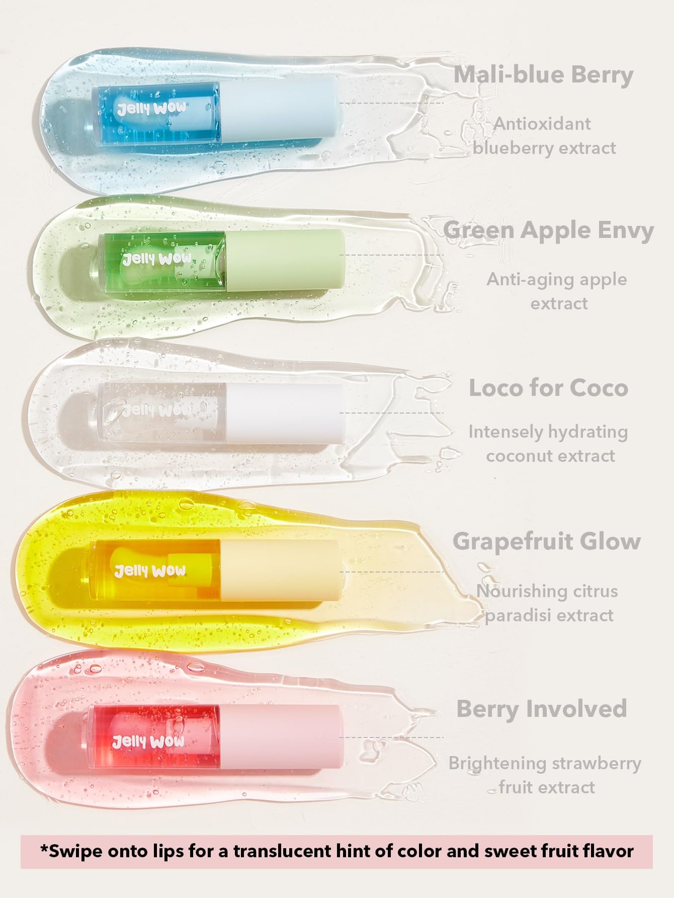 SHEGLAM Jelly Wow Hydrating Non-Sticky Lip Oil Moisturizing Plumping Lip Gloss - Berry Involved