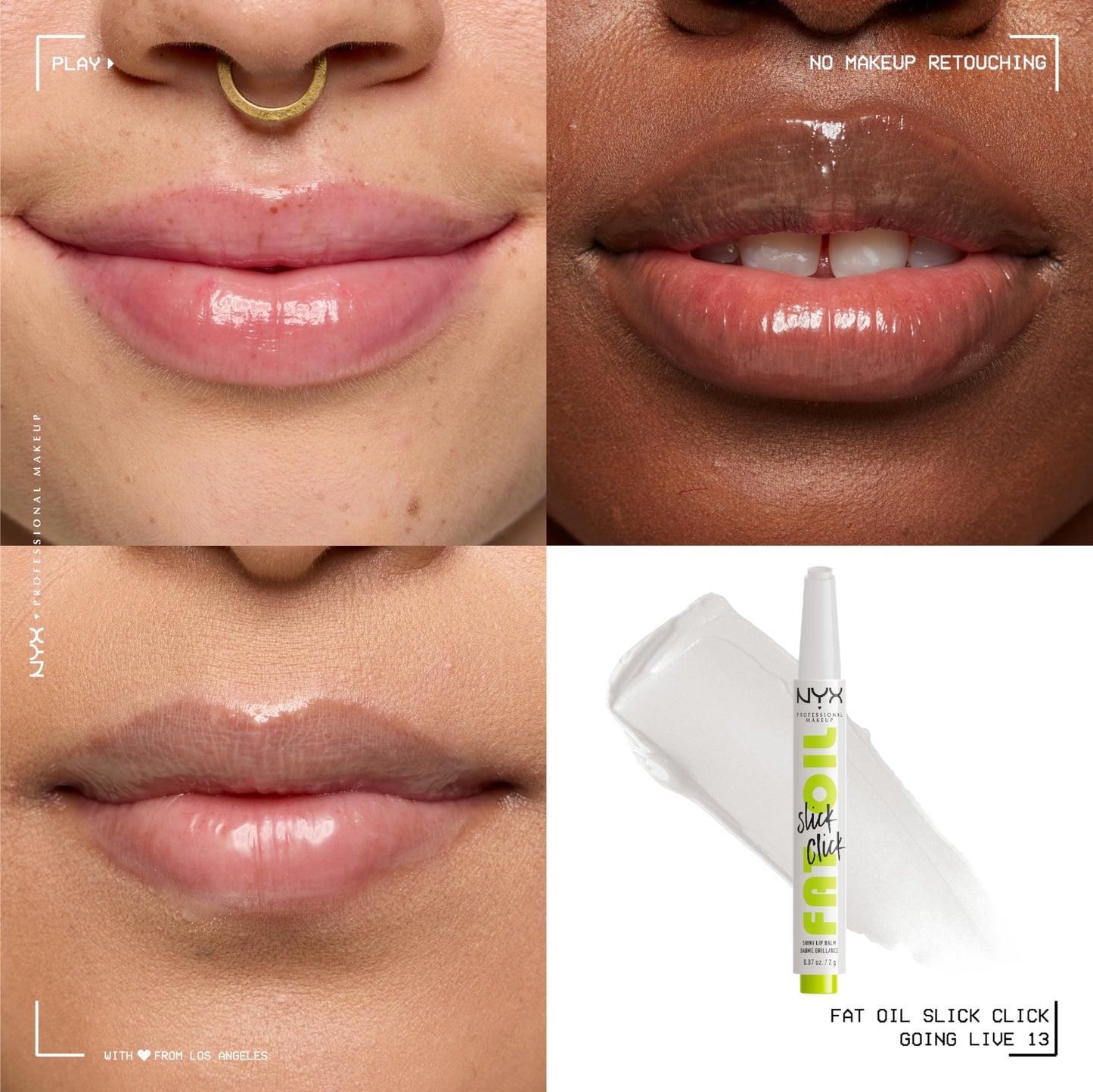 NYX PROFESSIONAL MAKEUP Fat Oil Slick Click, Lightweight, Buildable, Pigmented Vegan Lip Balm - No Filter Needed