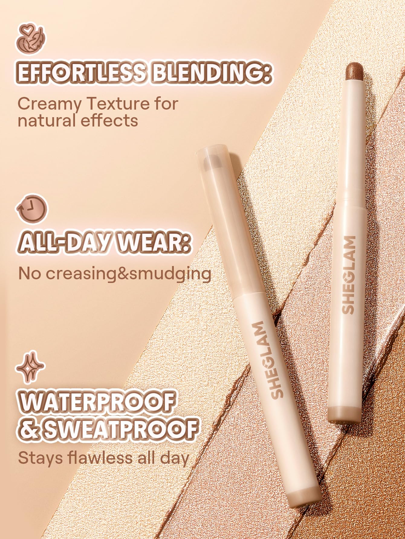 SHEGLAM Creamsicle Eyeshadow Stick Lightweight, Buildable Formula Easily Blendable and Buildable Shimmer-Lush